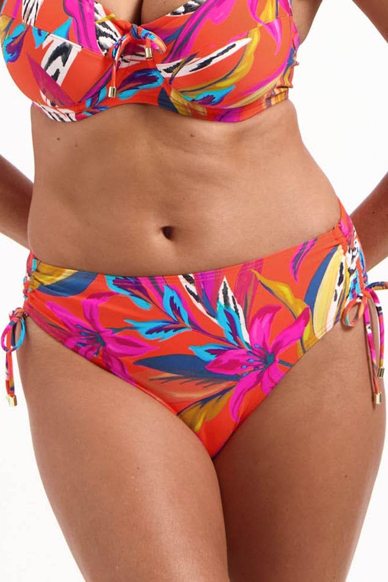 Bad/beach dames bikini slip oranje