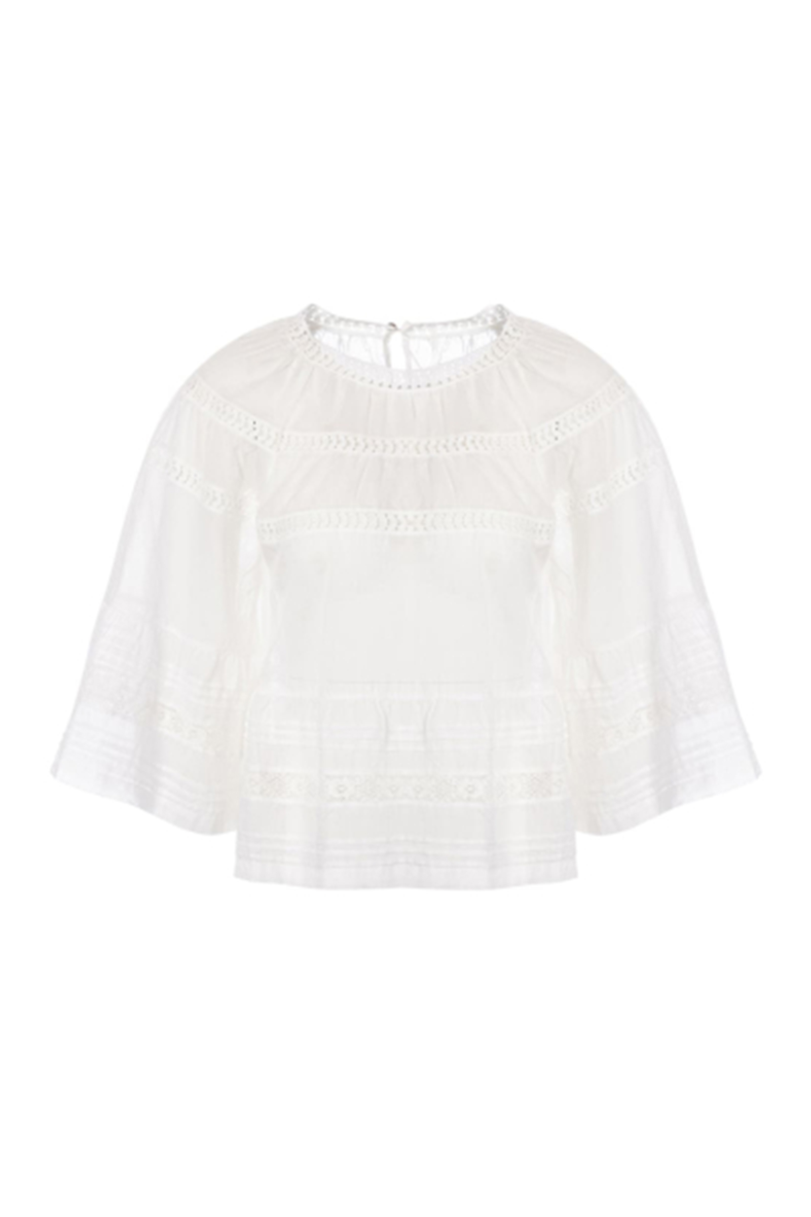 Dames blouse mouwloos wit