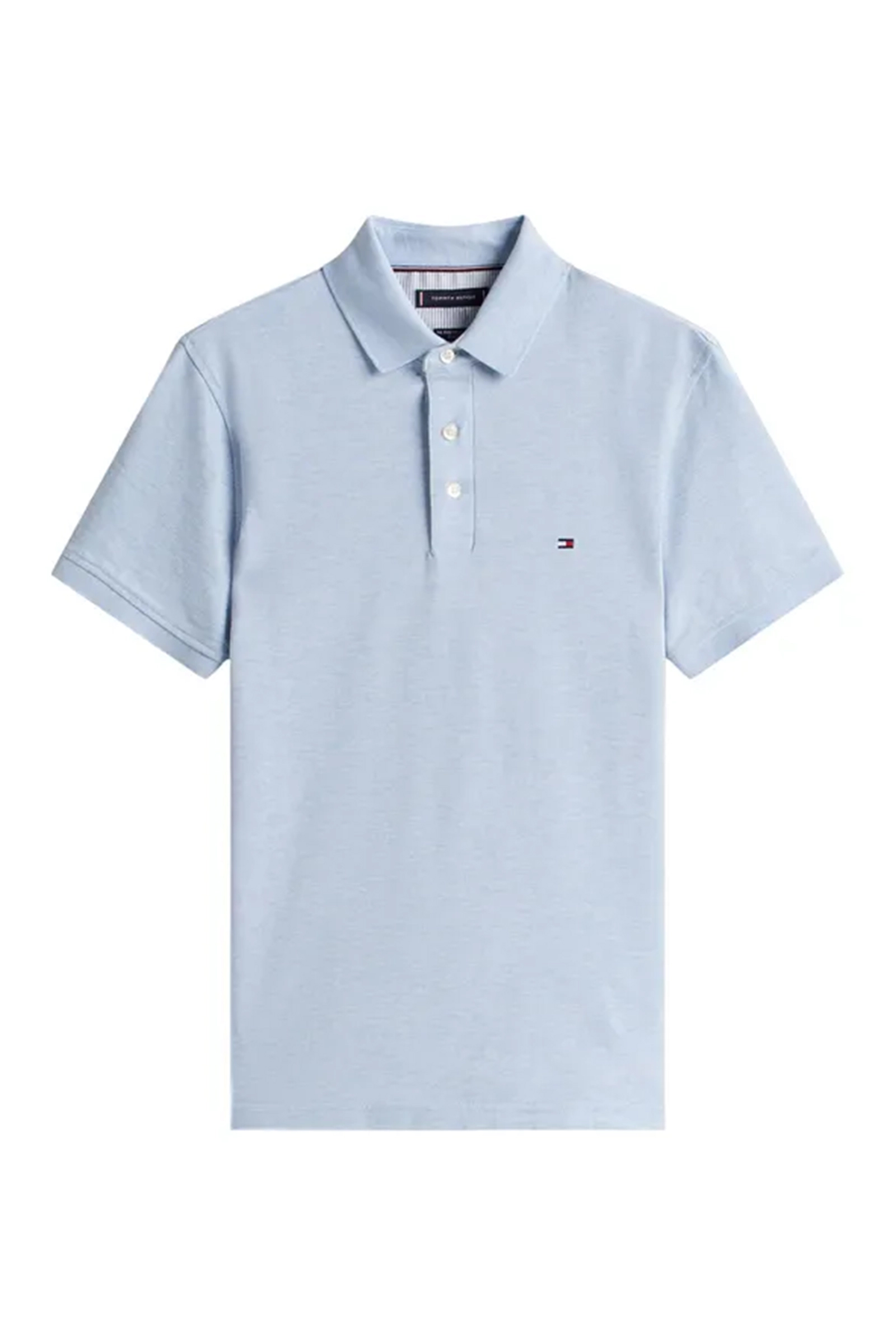 Heren polo korte mouw blauw