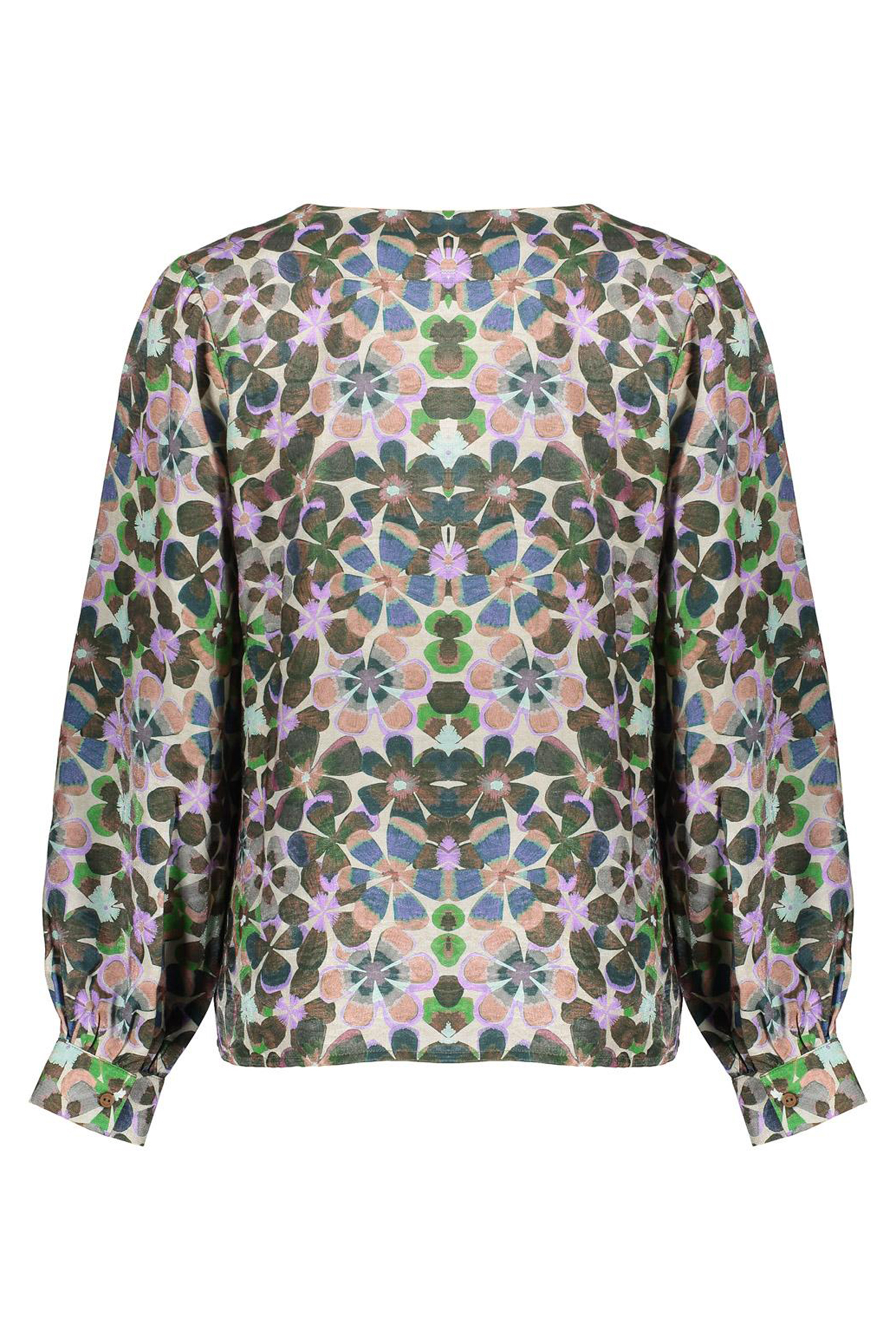 Dames blouse lange mouw paars