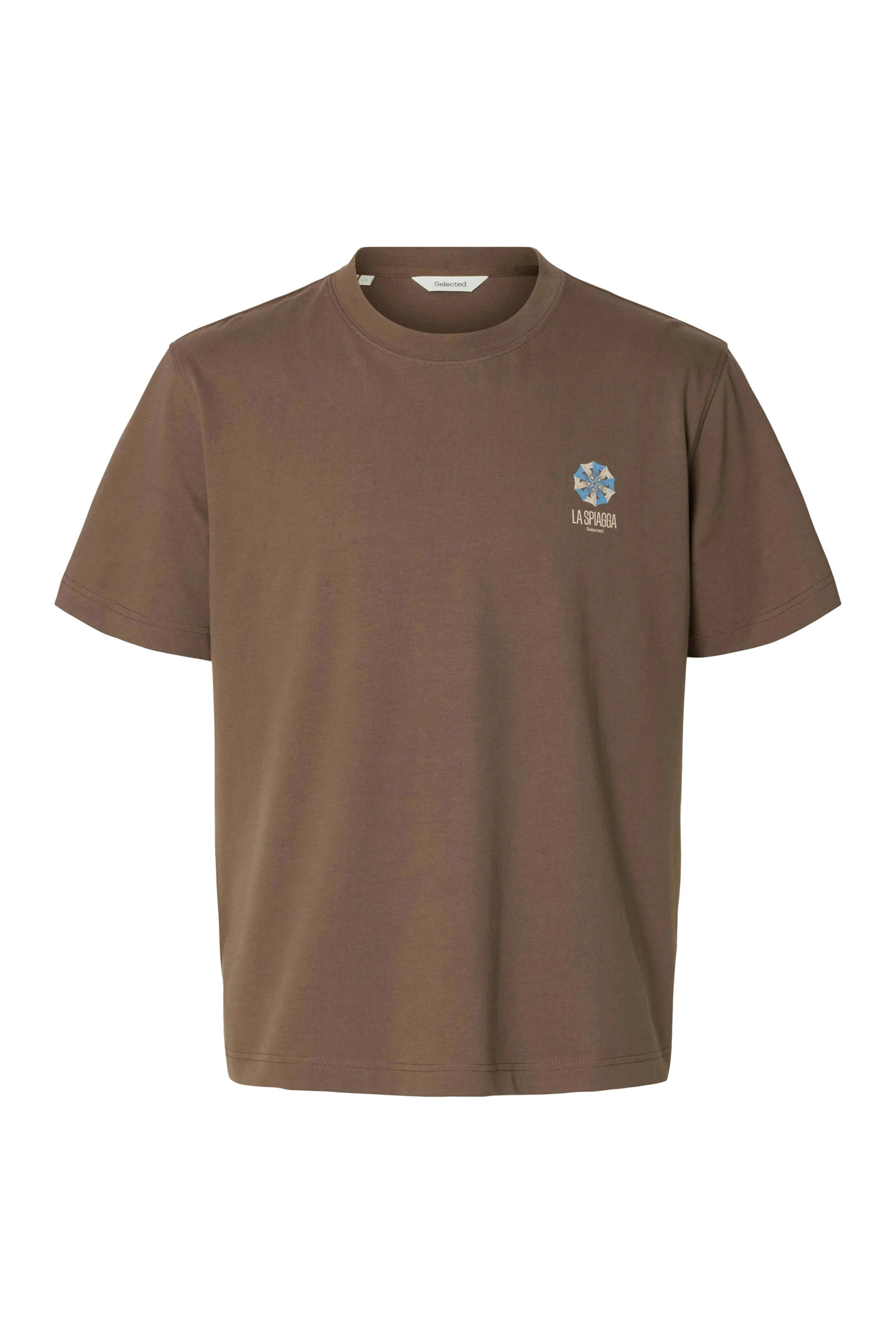 Heren t-shirt kortemouw bruin
