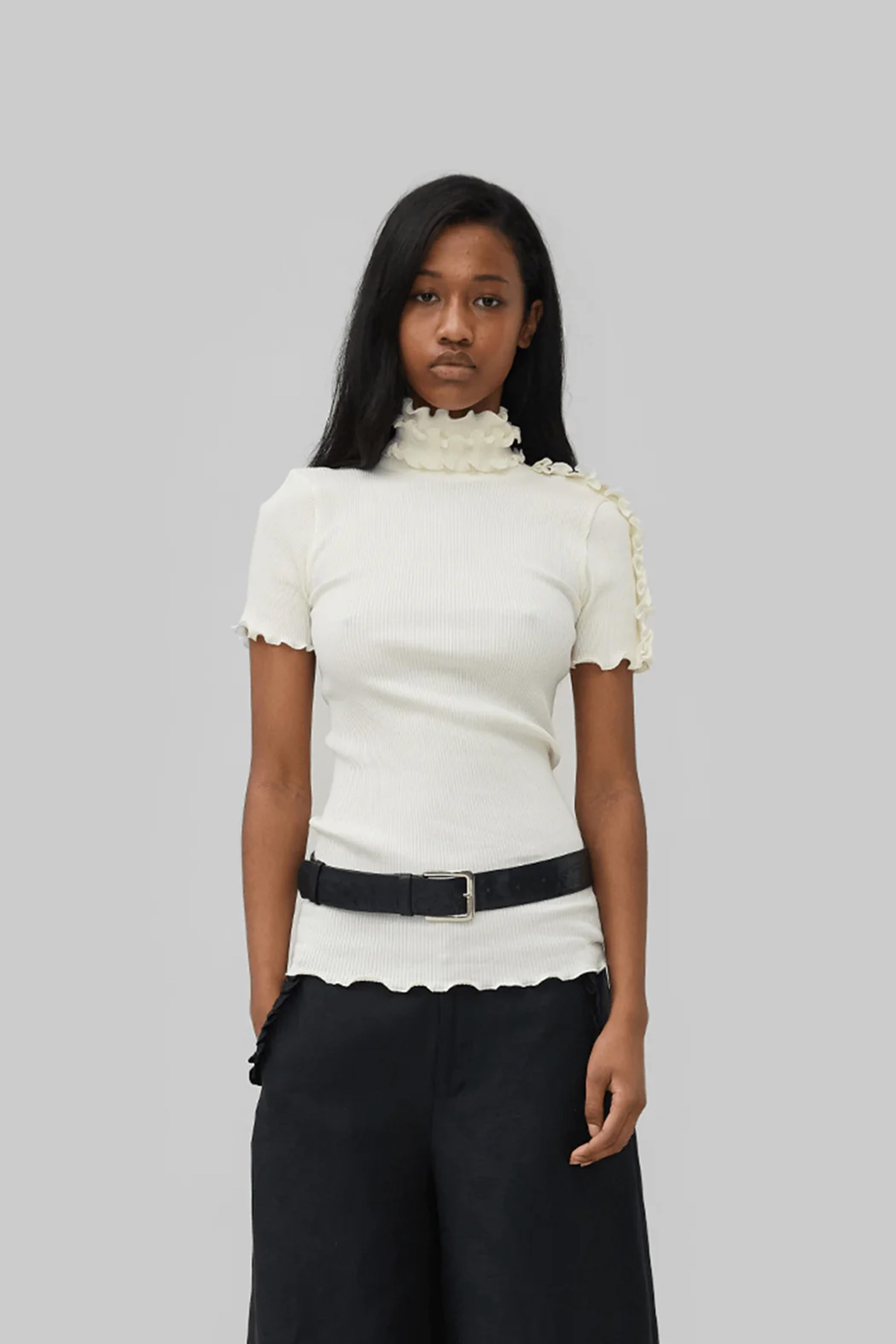 Dames t-shirt korte mouw ecru