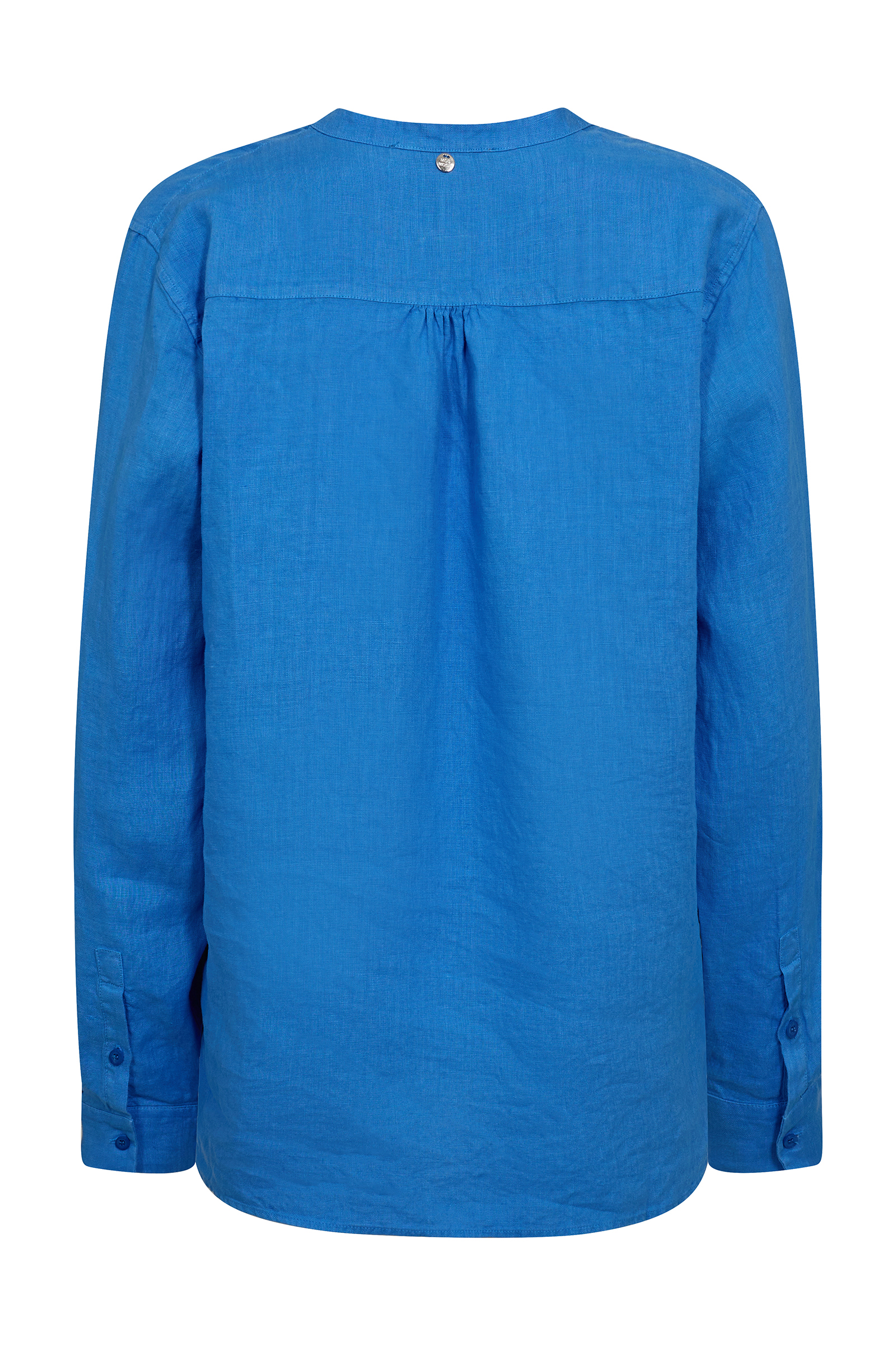 Dames blouse lange mouw blauw