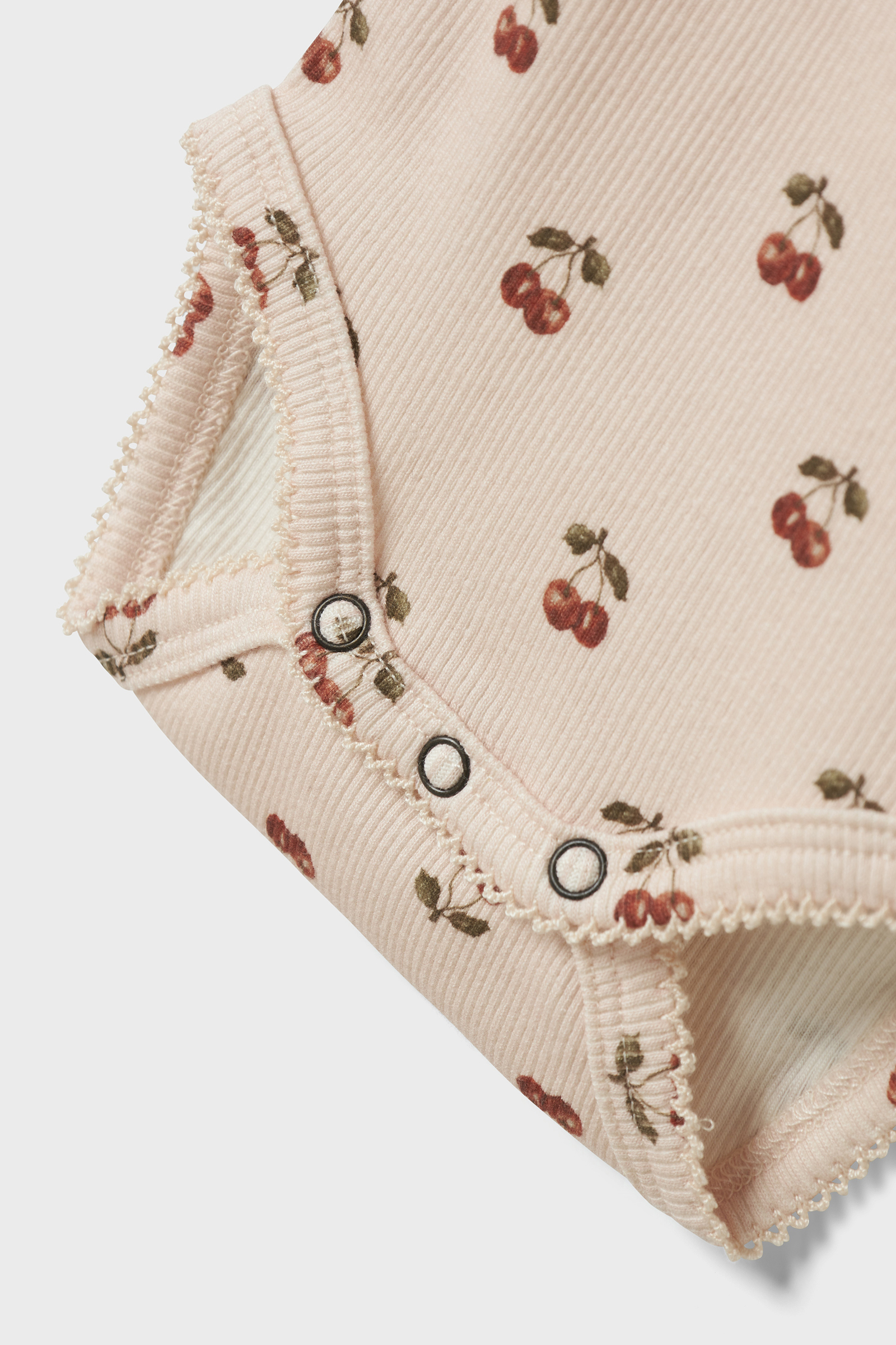 Baby romper lange mouw rose