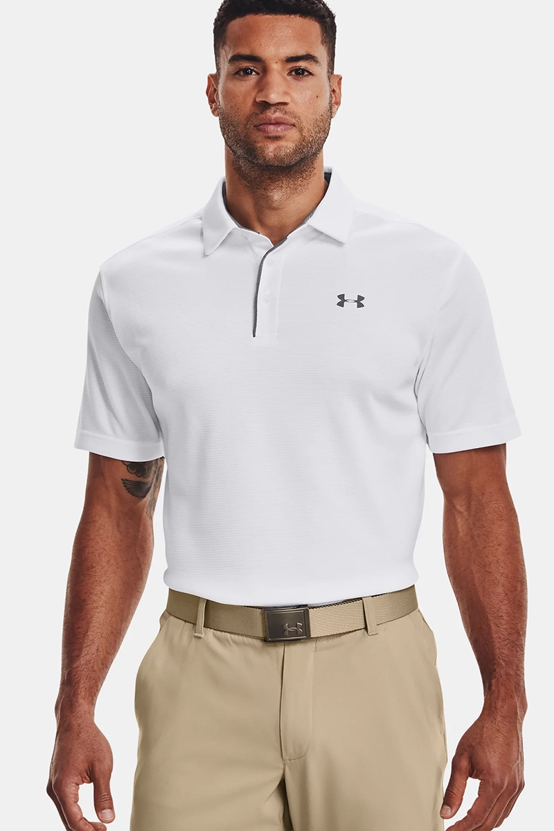 Tennis heren polo wit