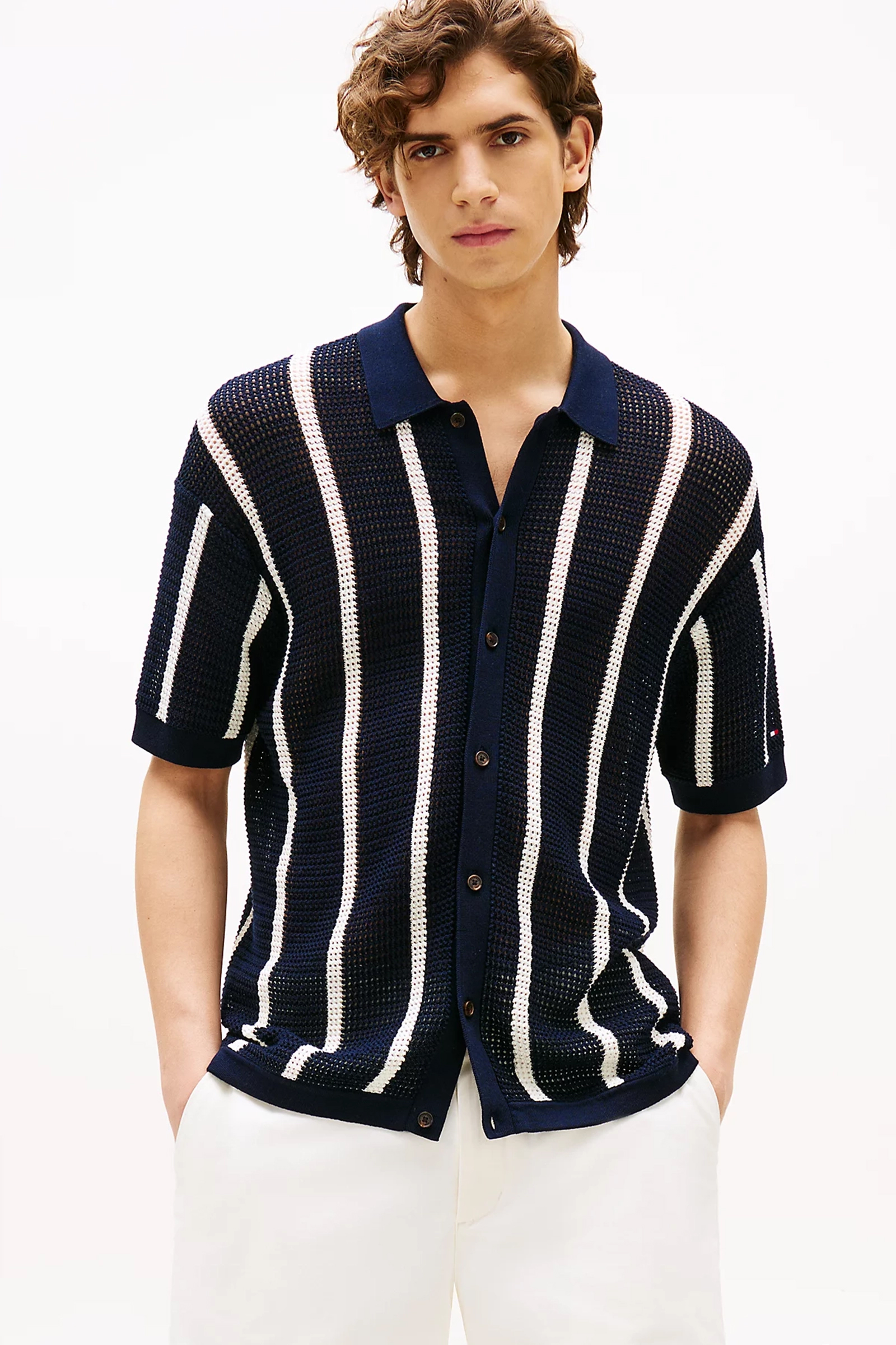 Heren overhemd km casual blauw