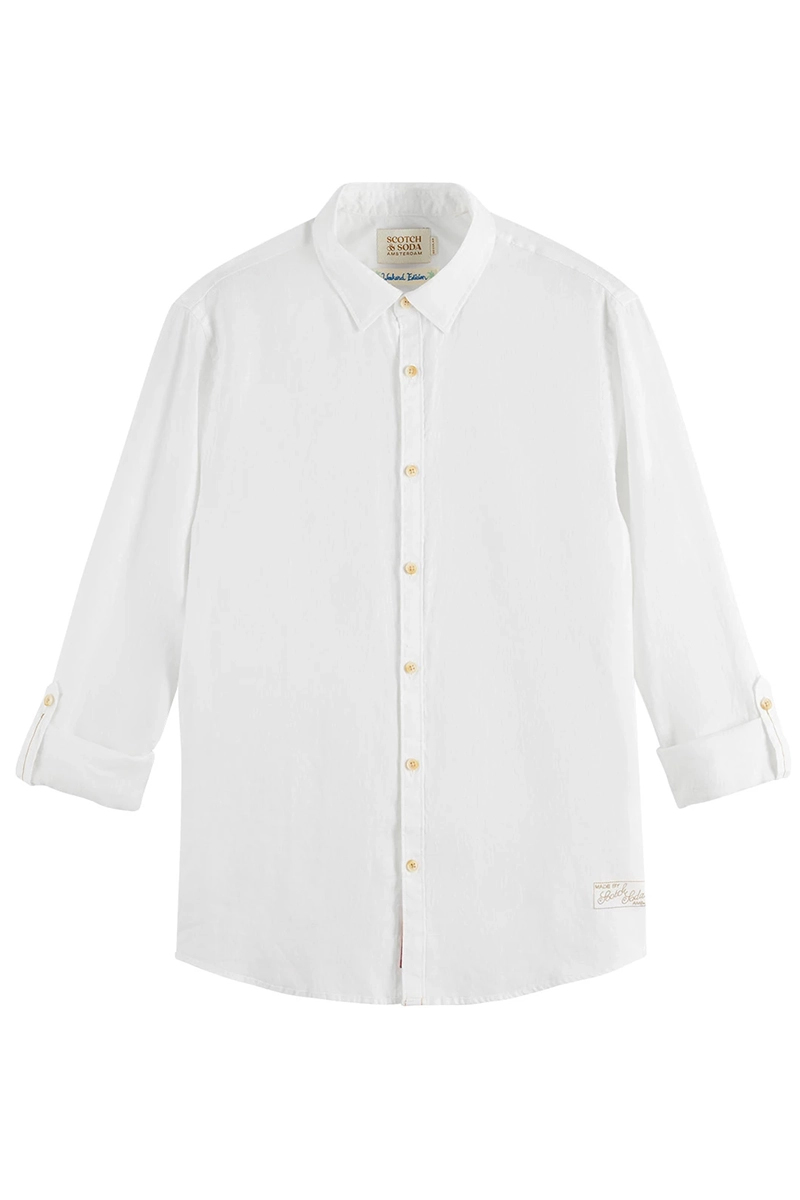 Scotch & Soda Linen shirt with roll-up White 2