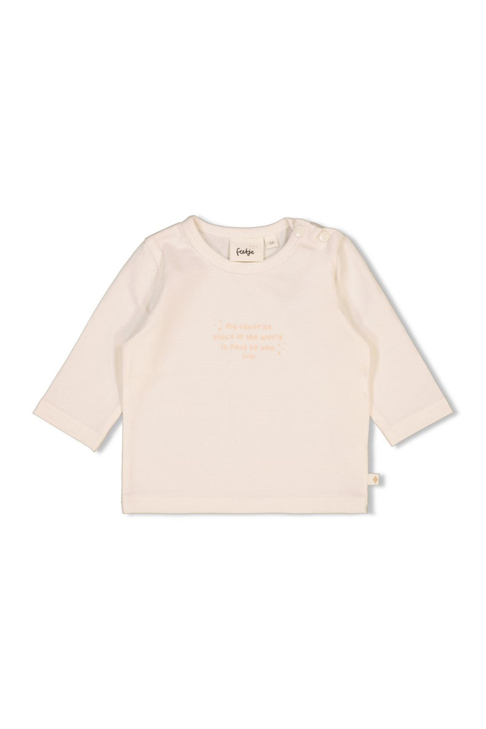 Baby t-shirt lange mouw ecru