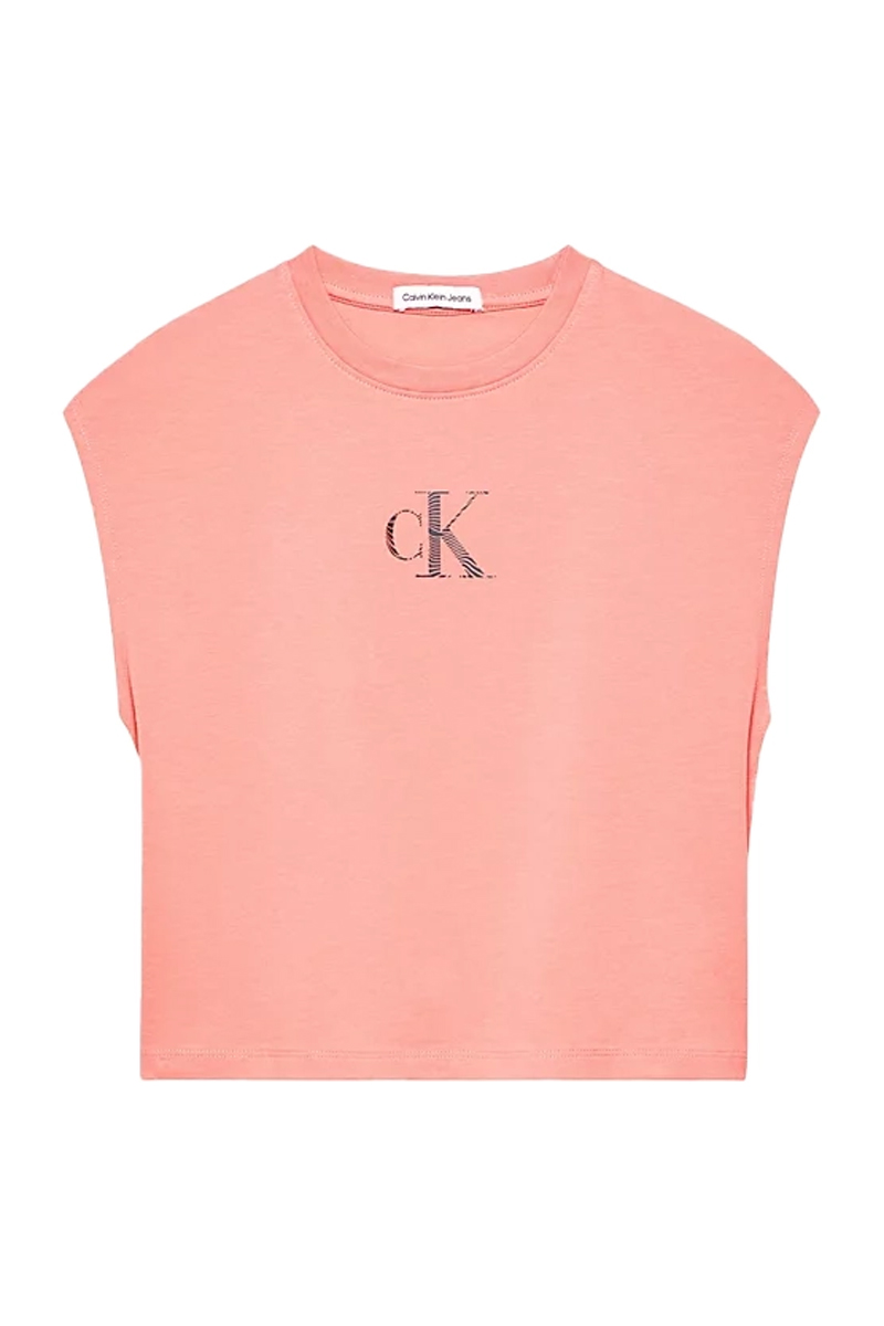 Calvin Klein Iridescent ck logo tank top Oranje-1 1