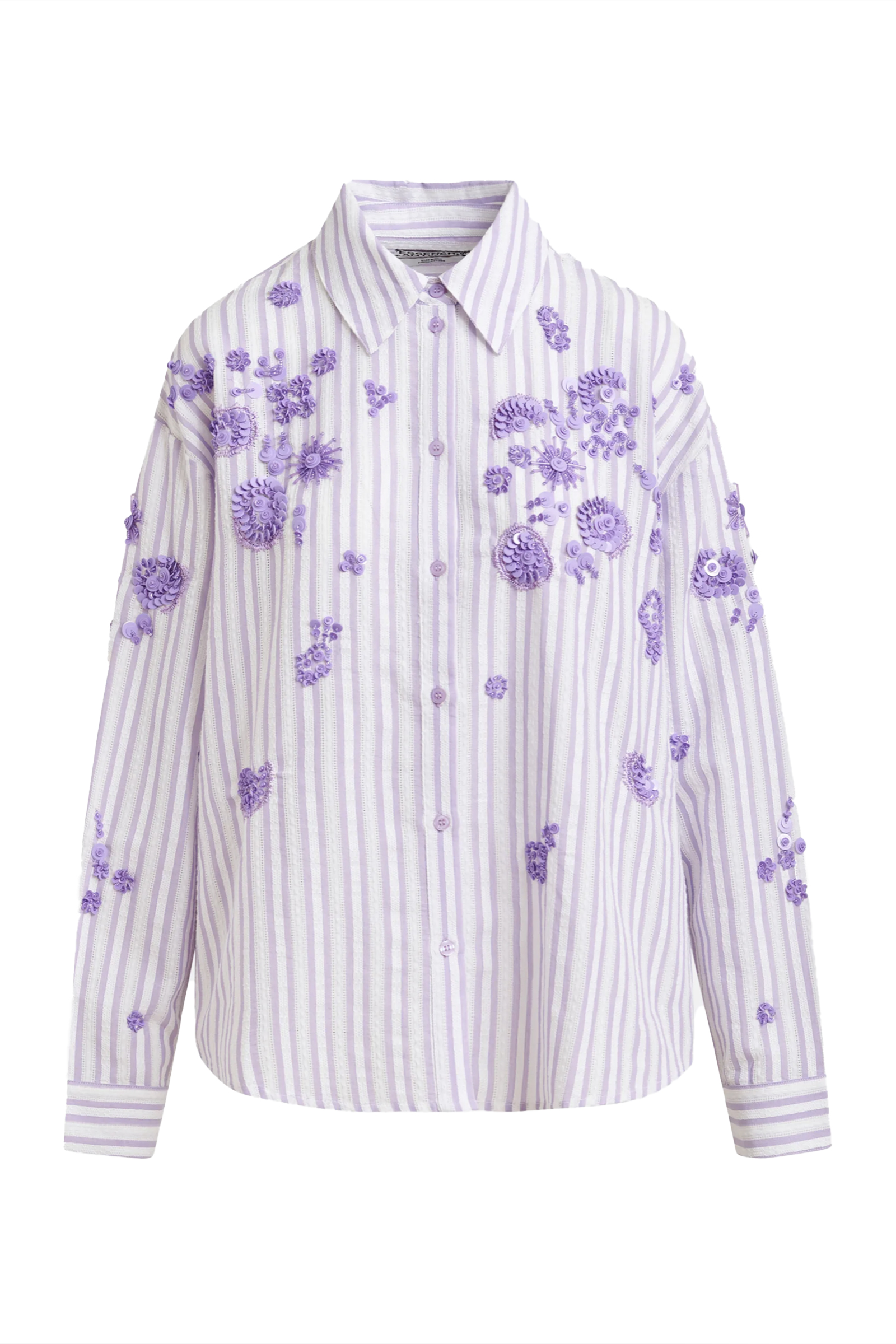 Dames blouse lange mouw paars