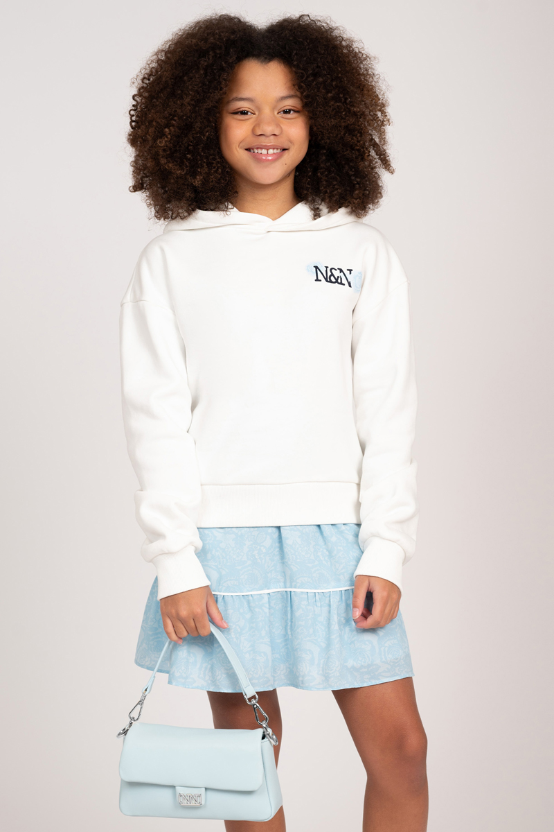 Meisjes sweater ecru