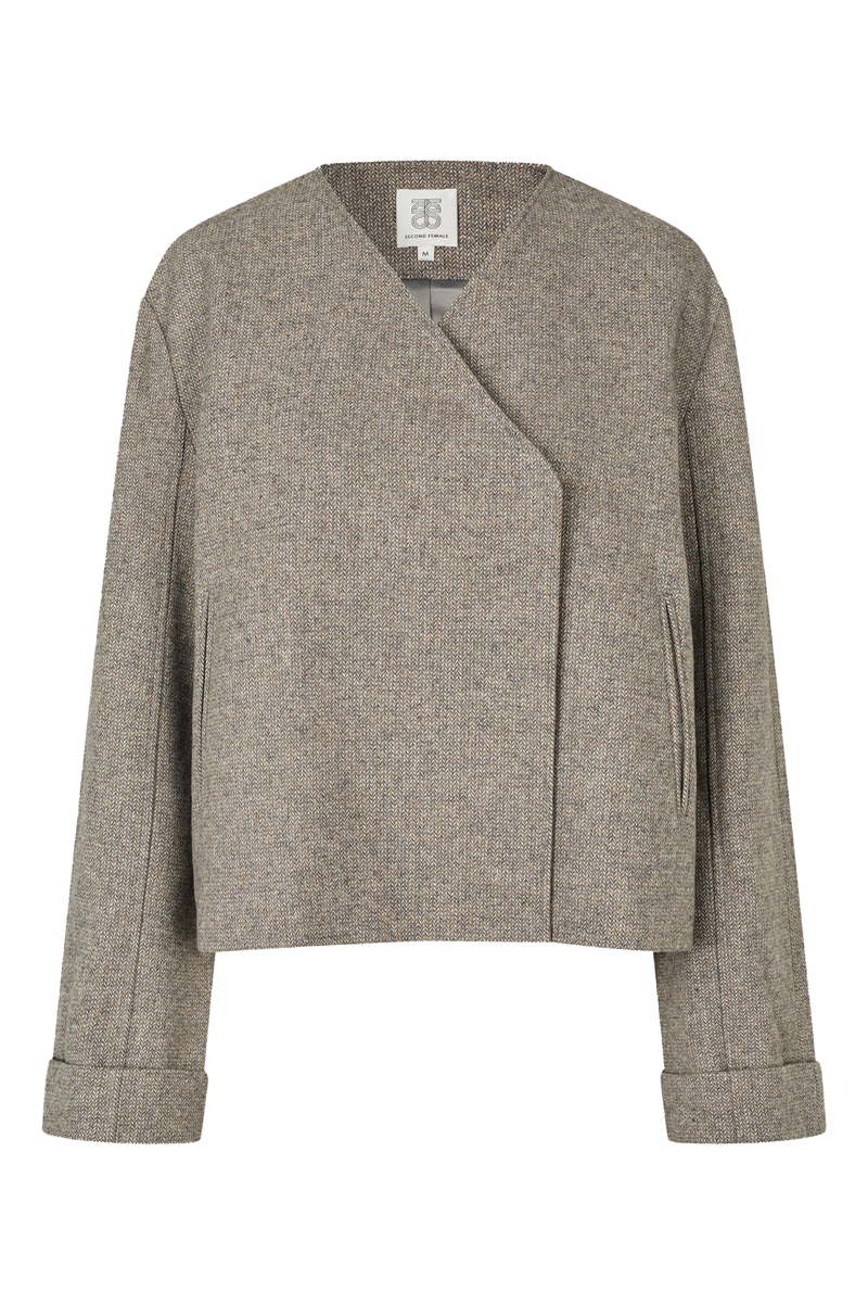 Dames blazer bruin