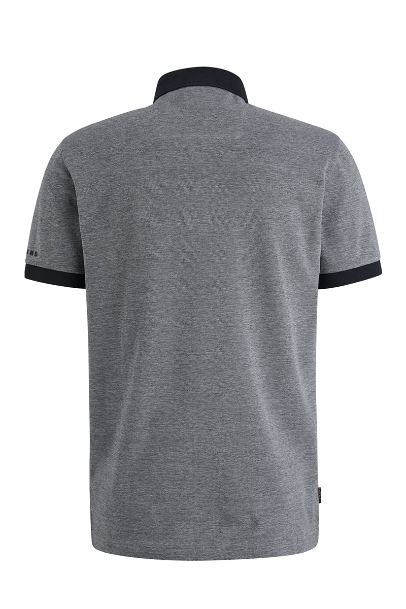 Heren polo korte mouw blauw