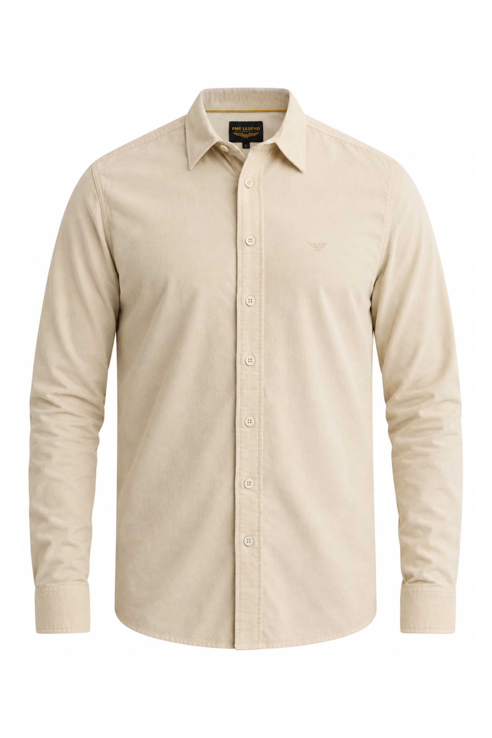 Heren overhemd lm casual ecru
