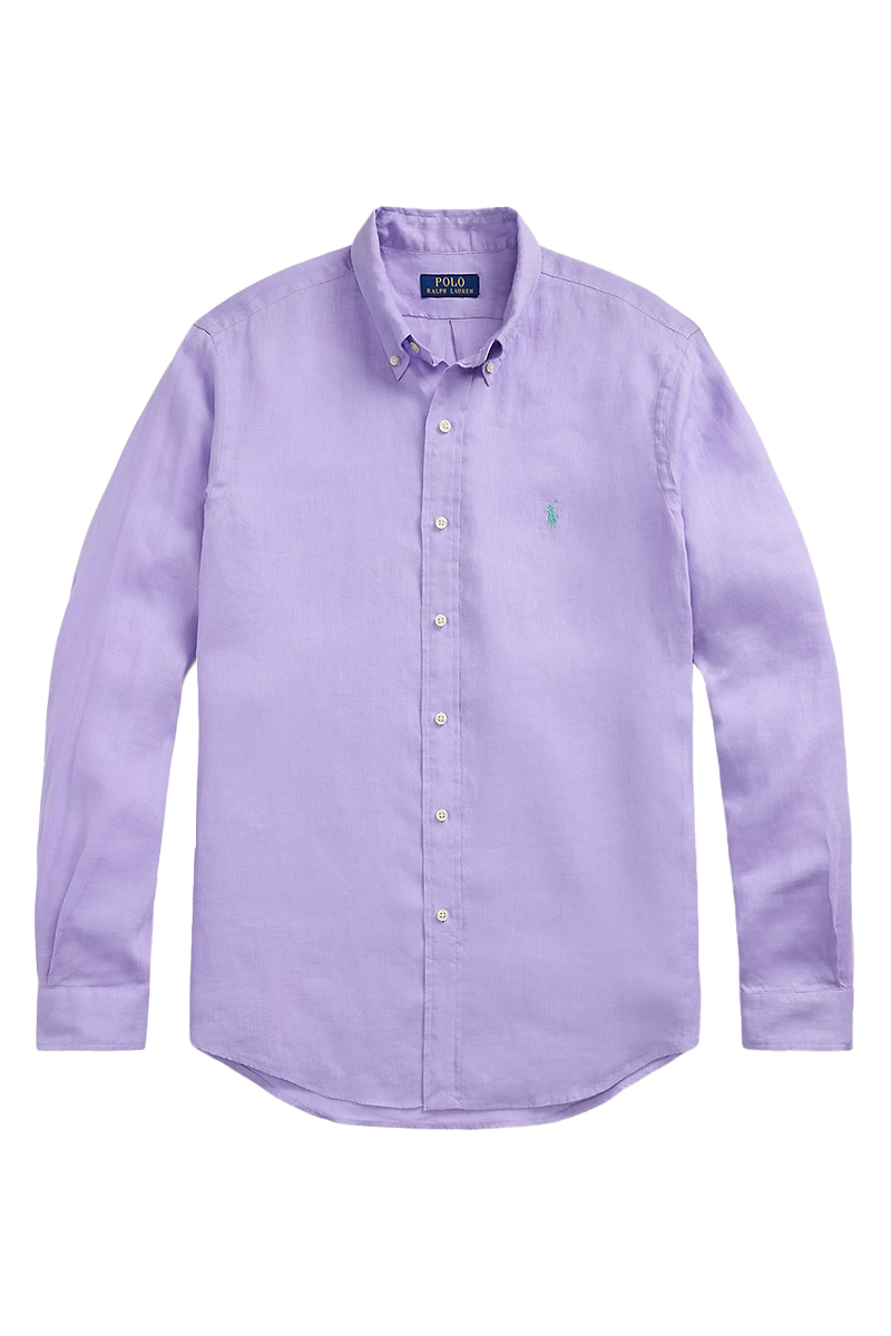 Heren overhemd lm casual paars