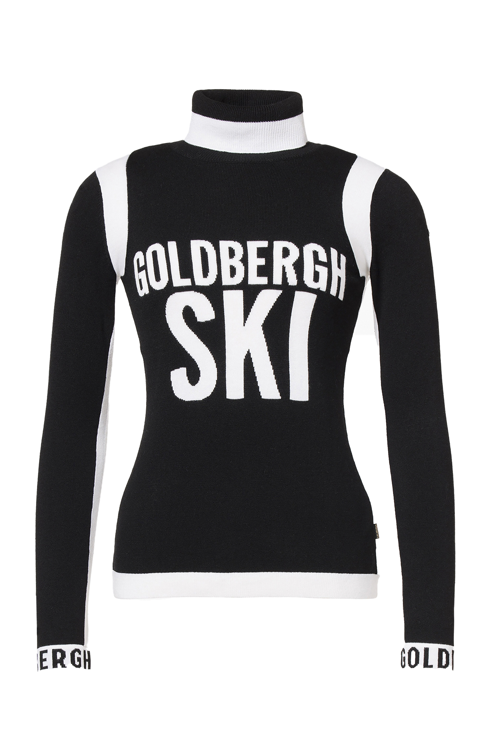 Wintersport dames pully+rits zwart