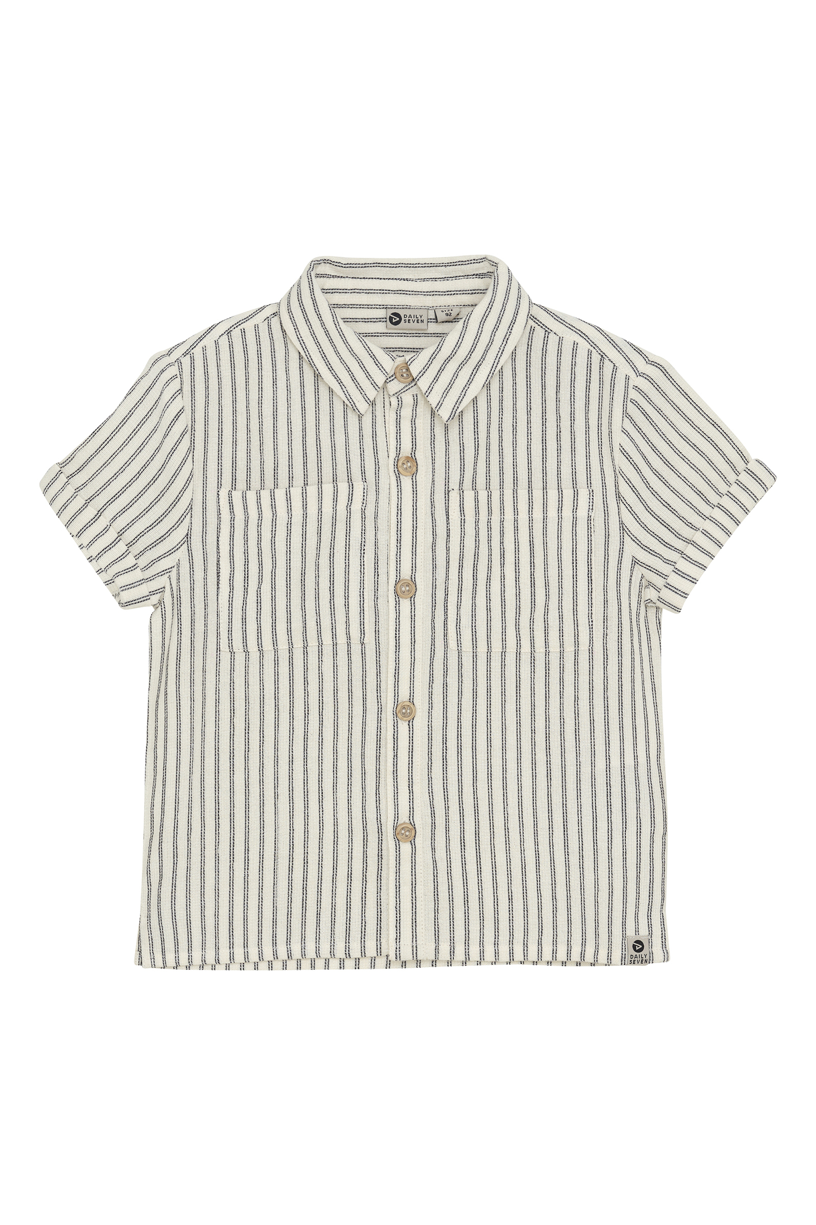 Daily7 Shirt small stripe bruin/beige-1 1