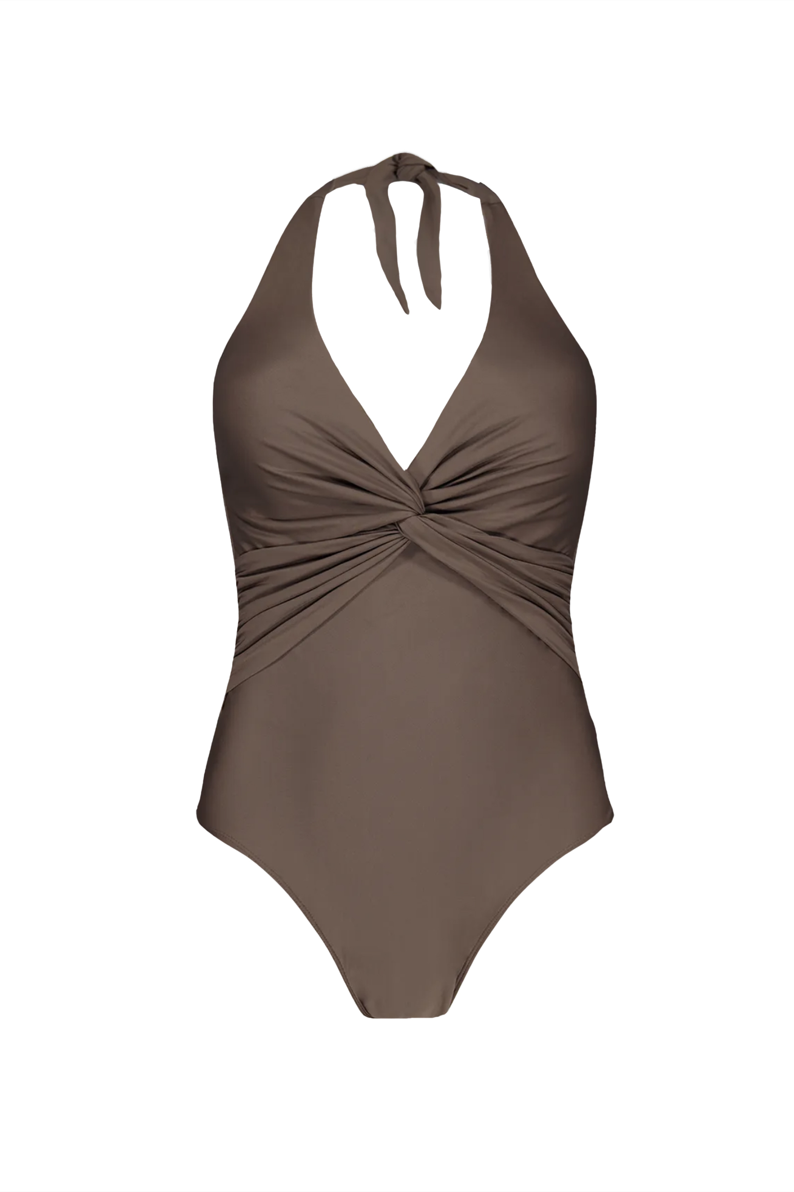 Bad/beach dames badpak sport bruin