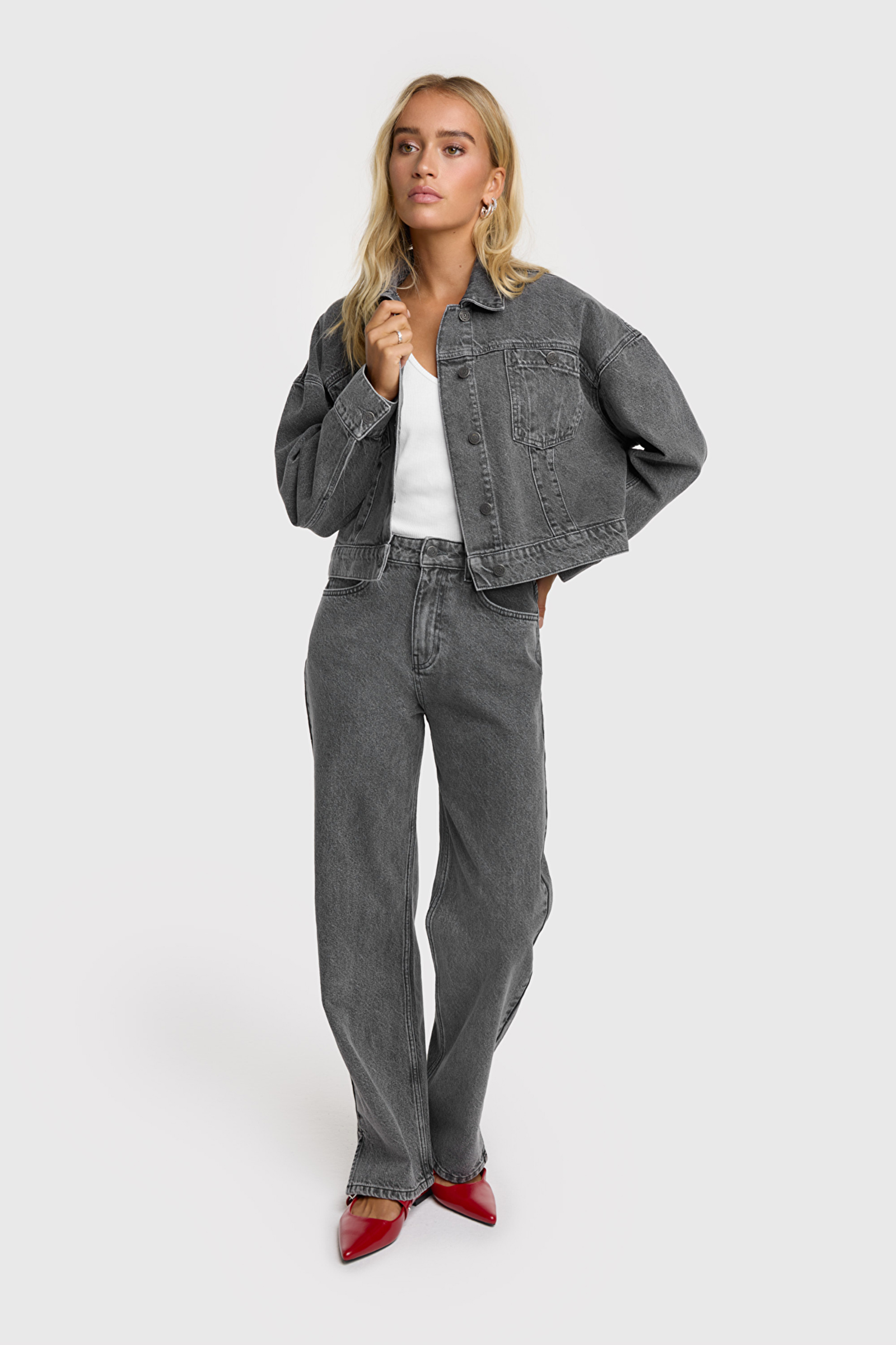 Dames jeans jack grijs