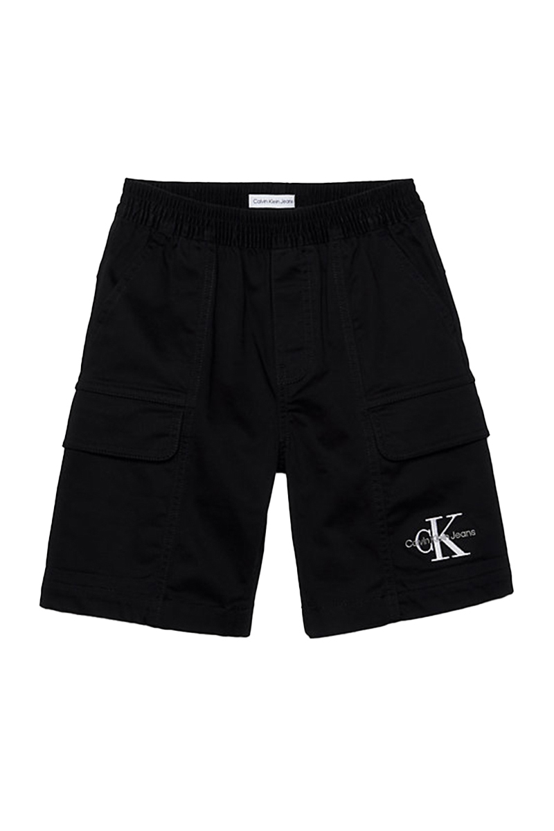 Calvin Klein Sateen cargo shorts Zwart-1 1