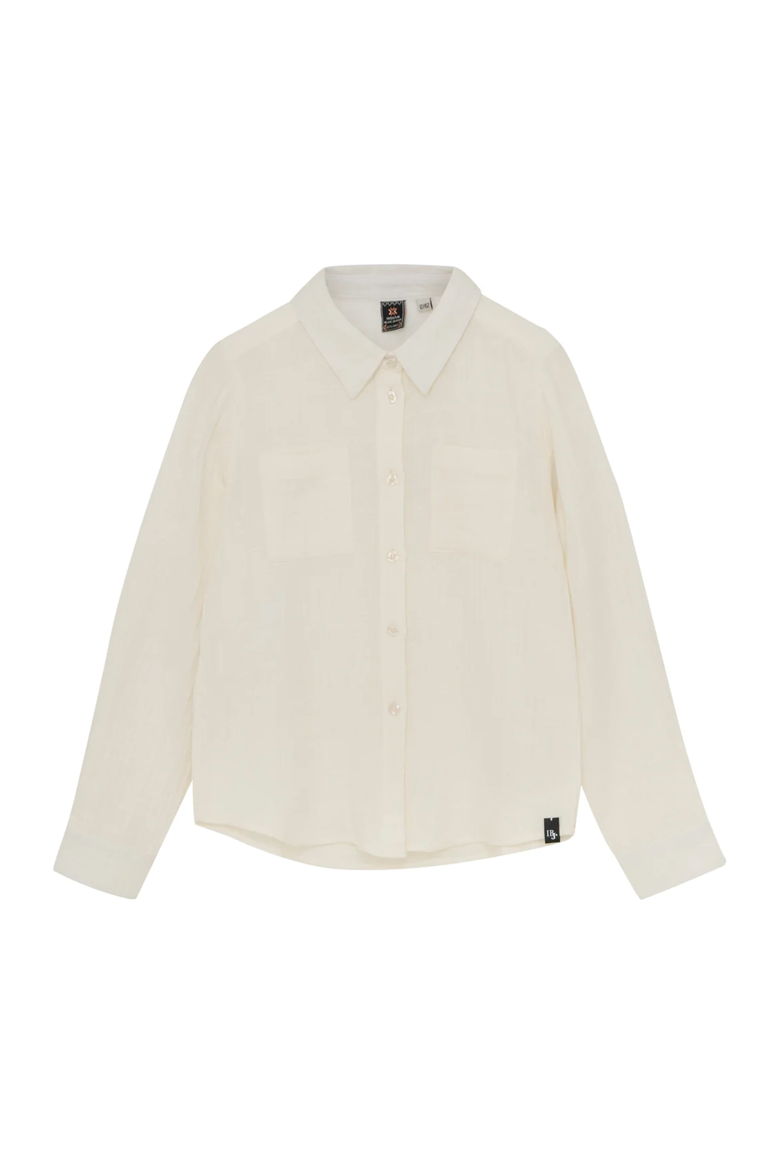 Meisjes blouse lange mouw wit