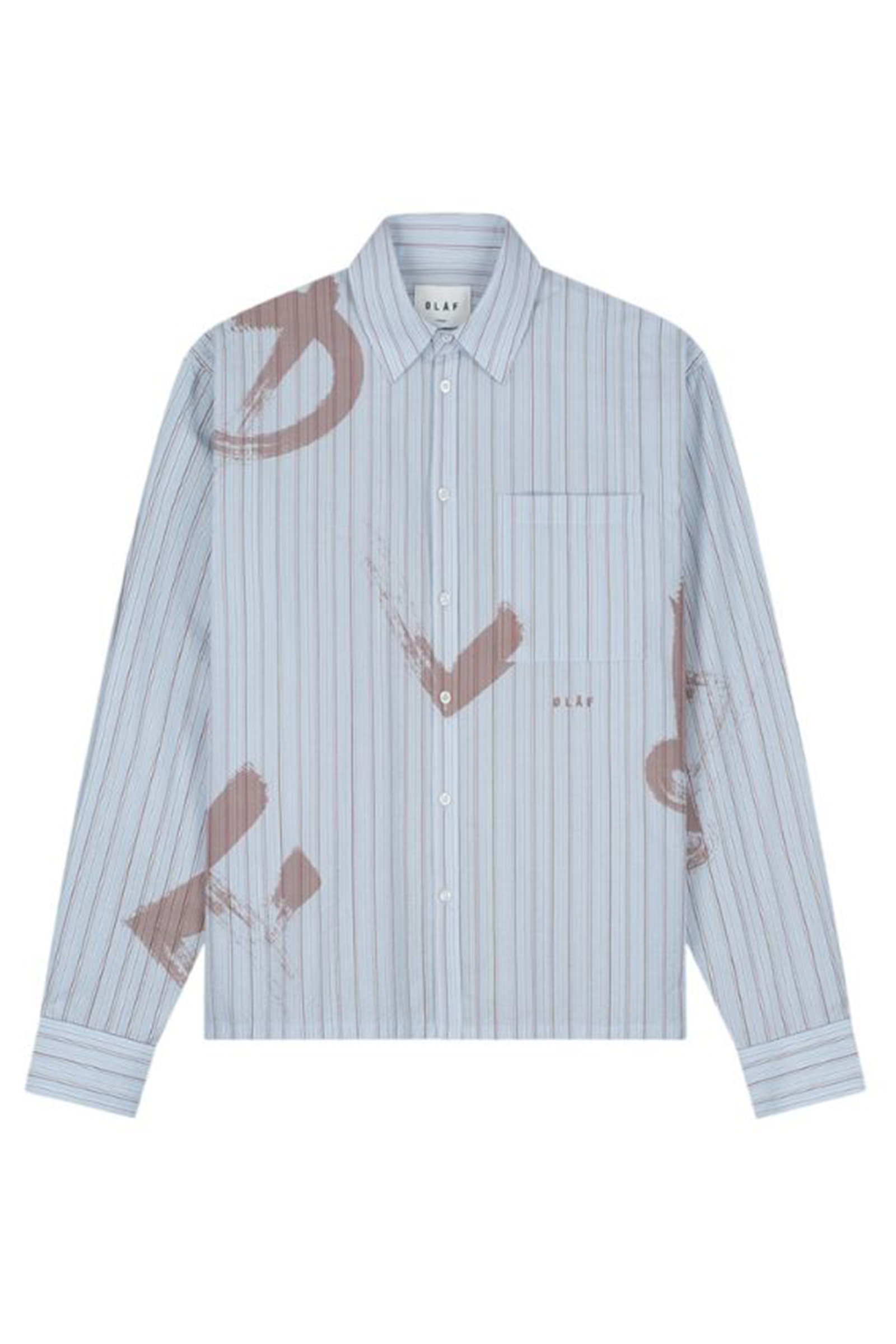 Heren overhemd lm casual blauw