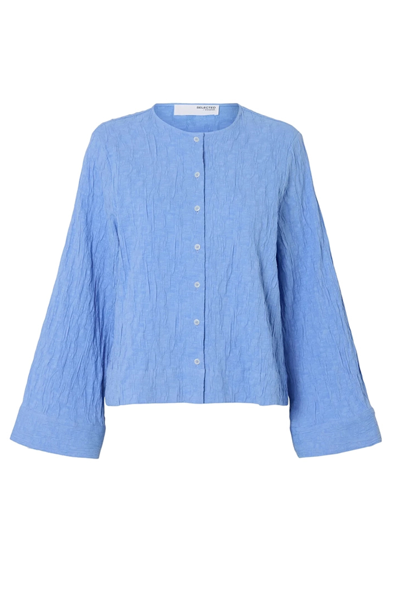 Selected SLFCORIA LS SHIRT B 245698-Cornflower Blue 1