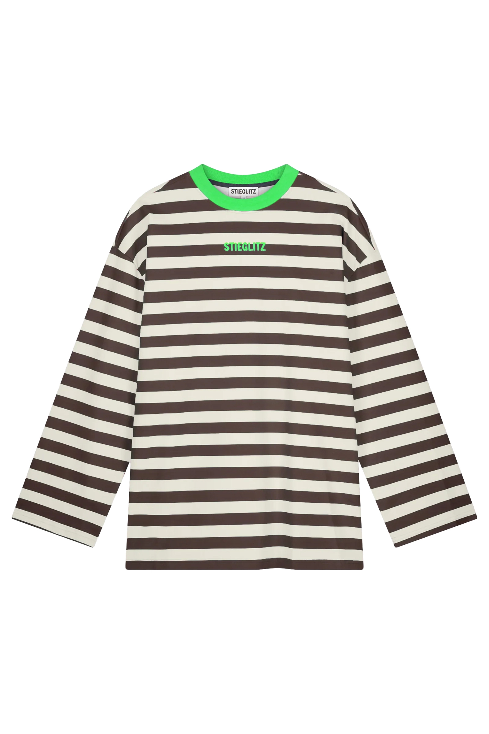 Dames t-shirt lange mouw bruin