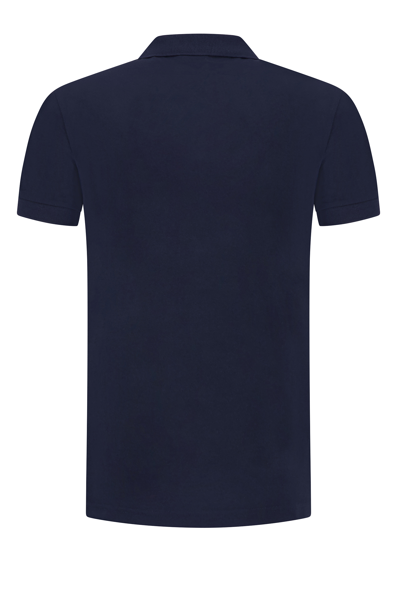 Heren polo korte mouw blauw