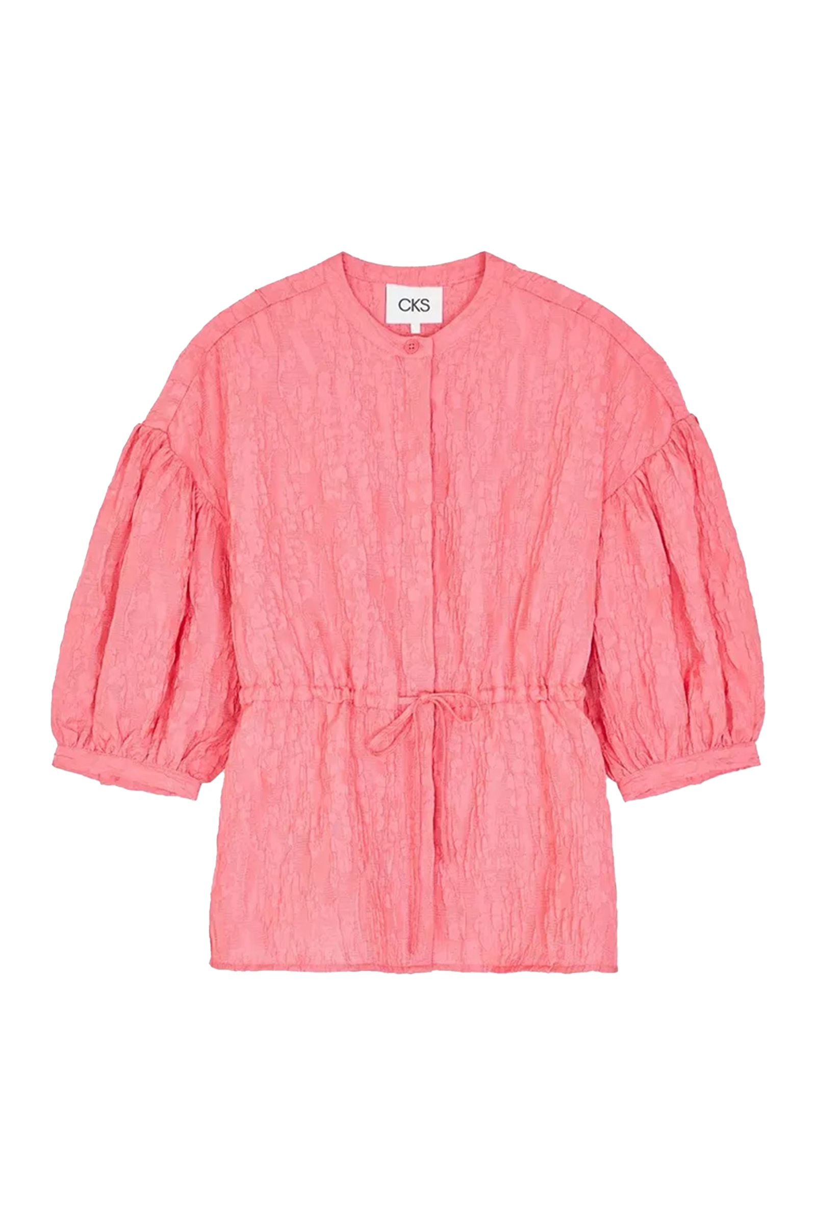 Dames blouse korte mouw rose