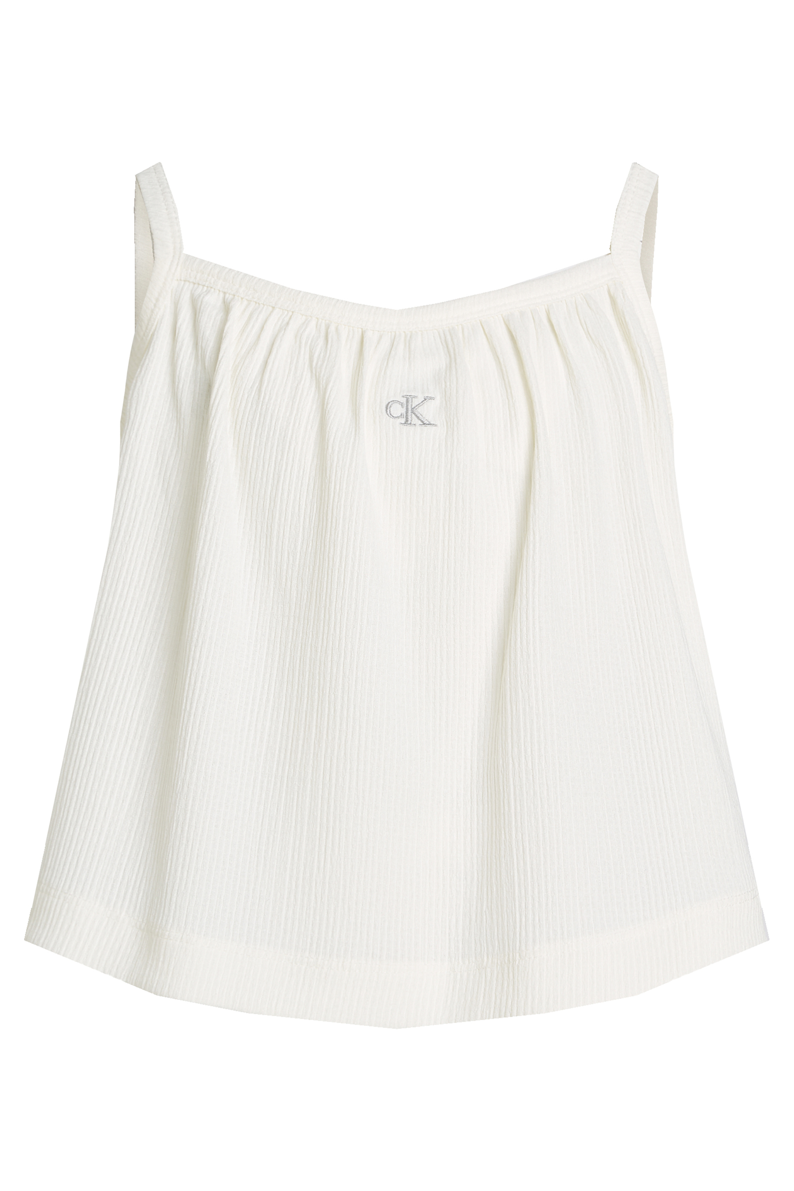 Calvin Klein Crinkle strap top Ecru-1 1