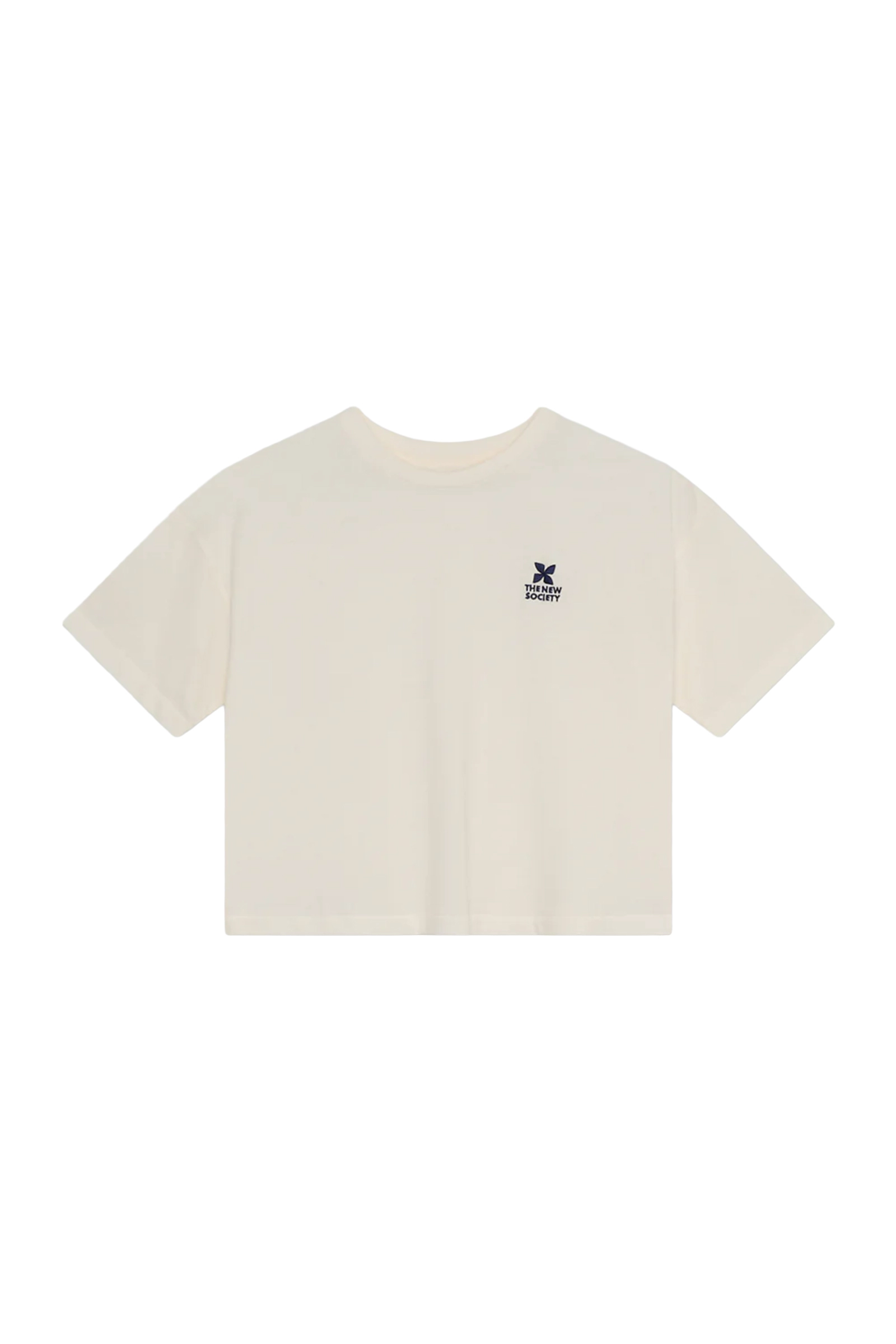 Meisjes t-shirt korte mouw ecru