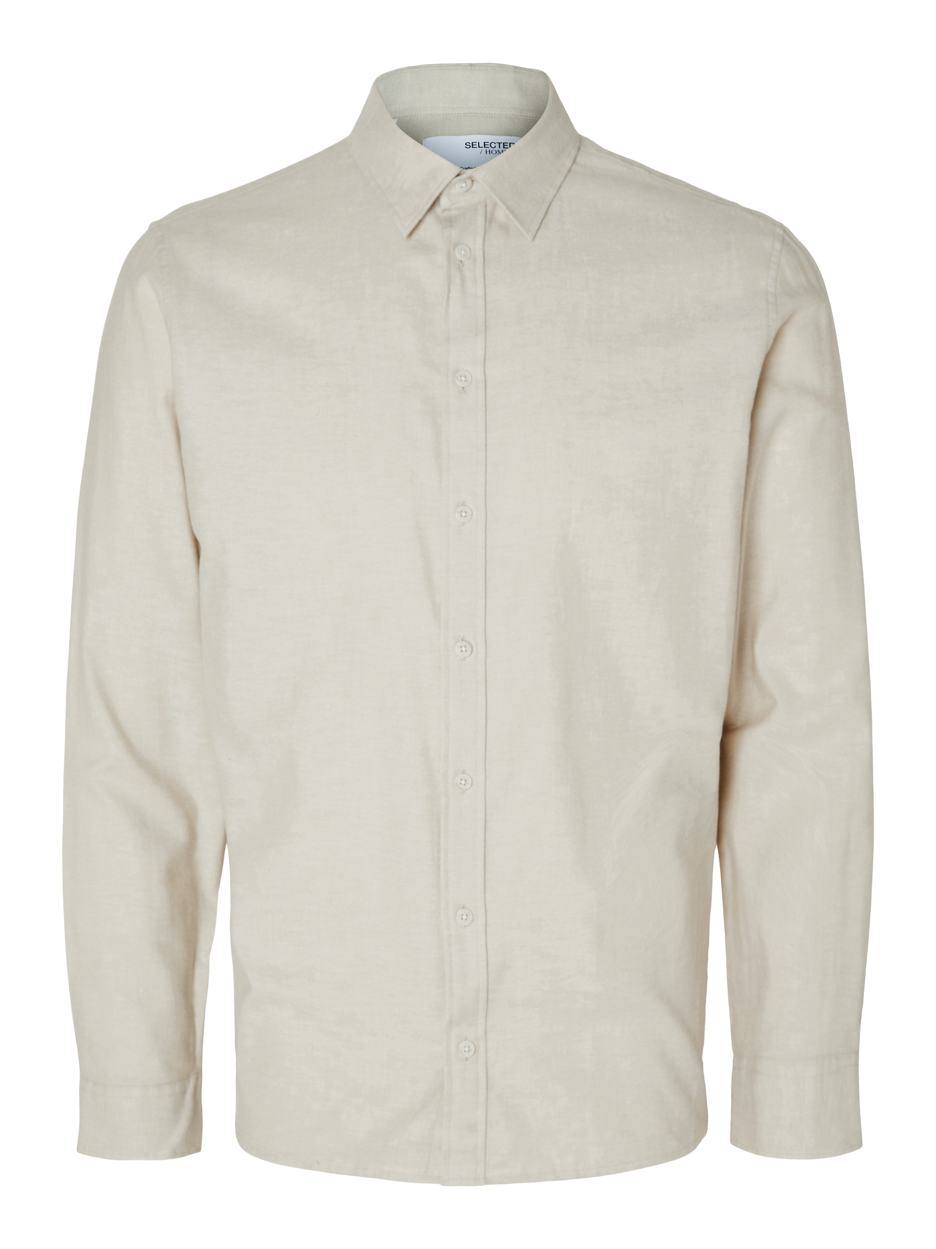 Heren overhemd lm casual bruin