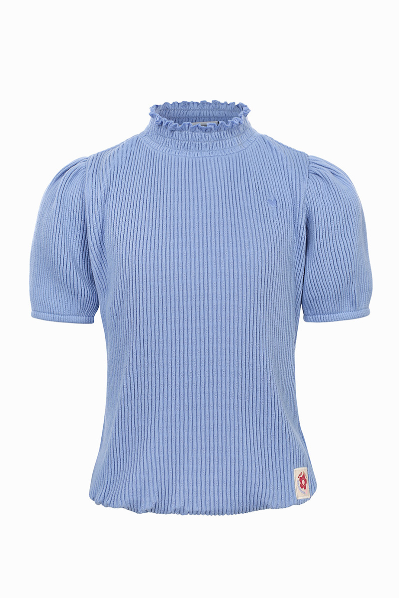 Meisjes t-shirt korte mouw blauw
