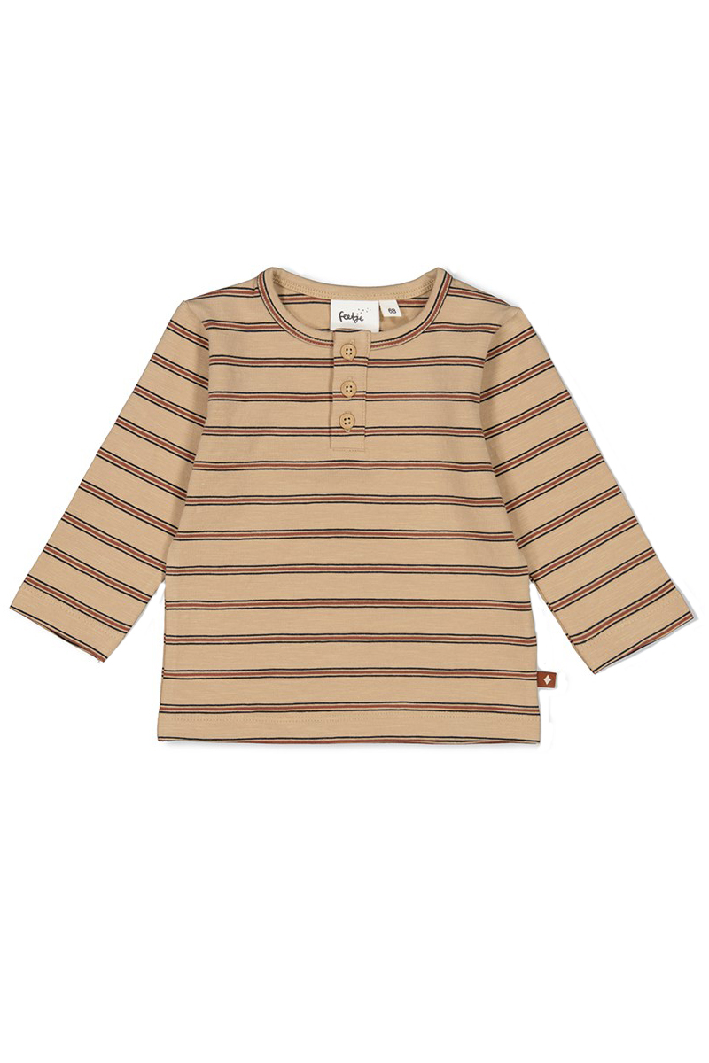 Baby t-shirt lange mouw bruin
