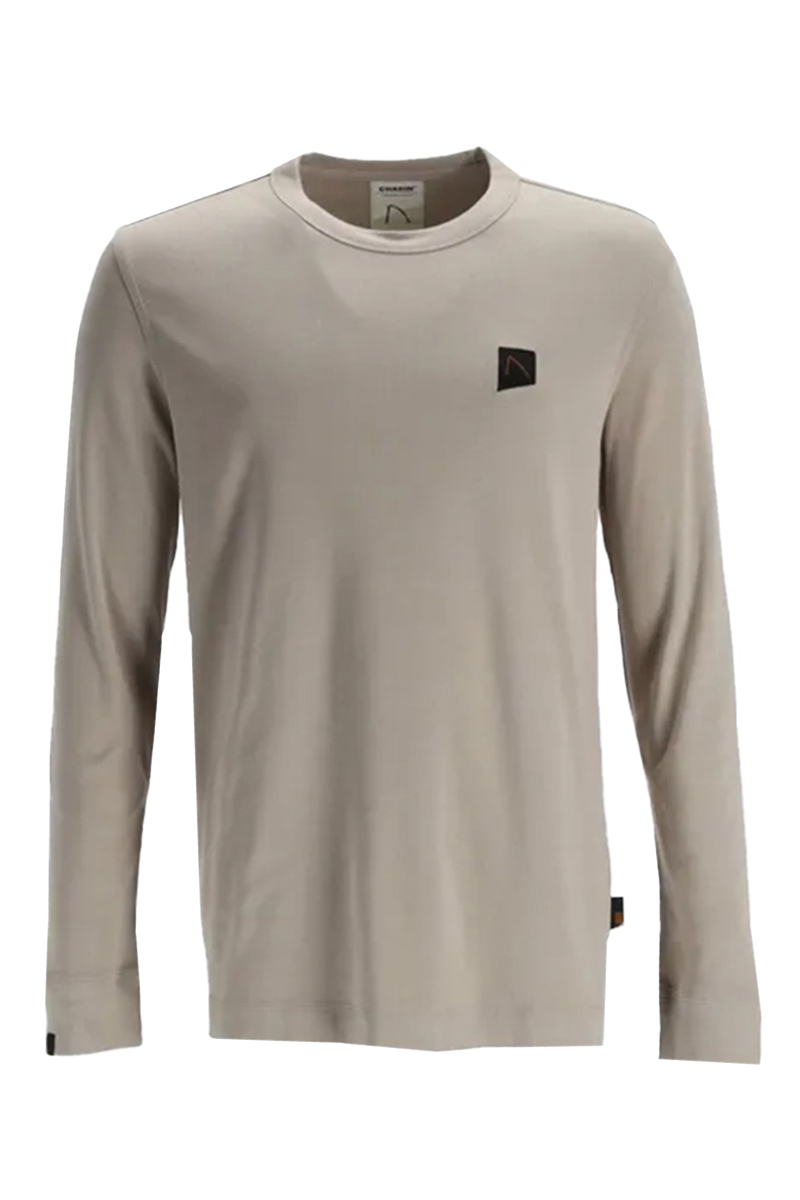 Heren t-shirt lange mouw grijs