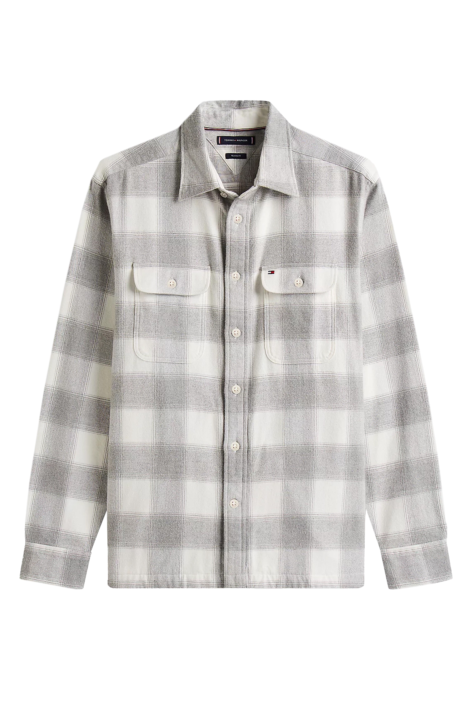 Heren overhemd lm casual grijs