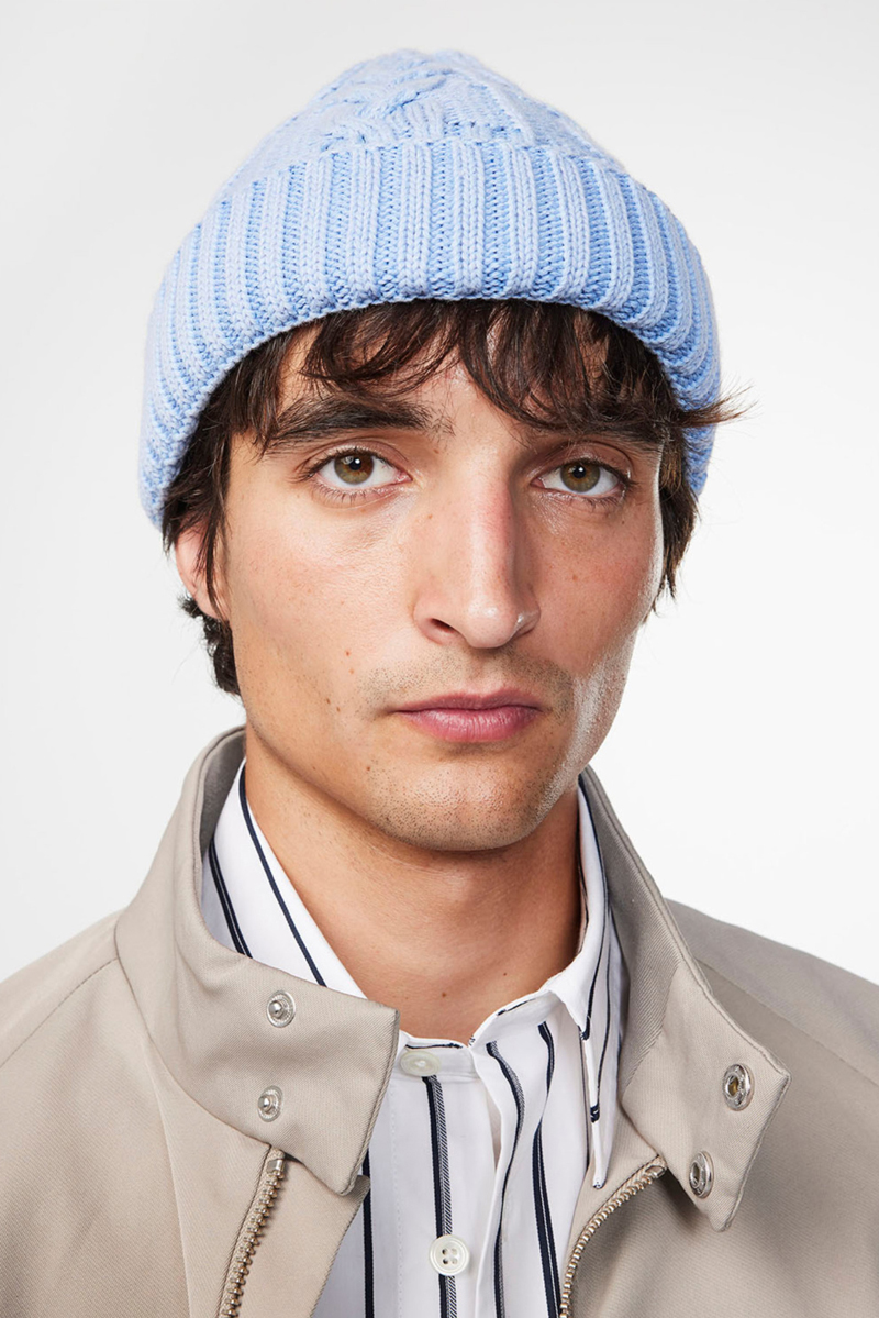 Heren muts blauw
