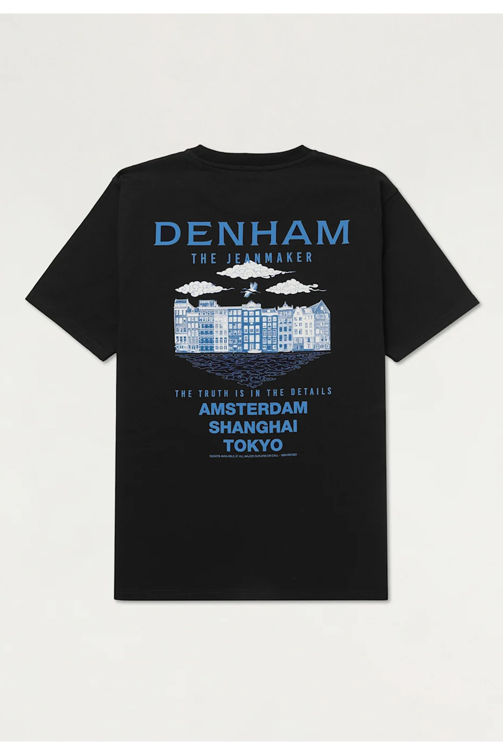 Denham AMSTERDAM SKYLINE TEE HCJ Zwart-1 4