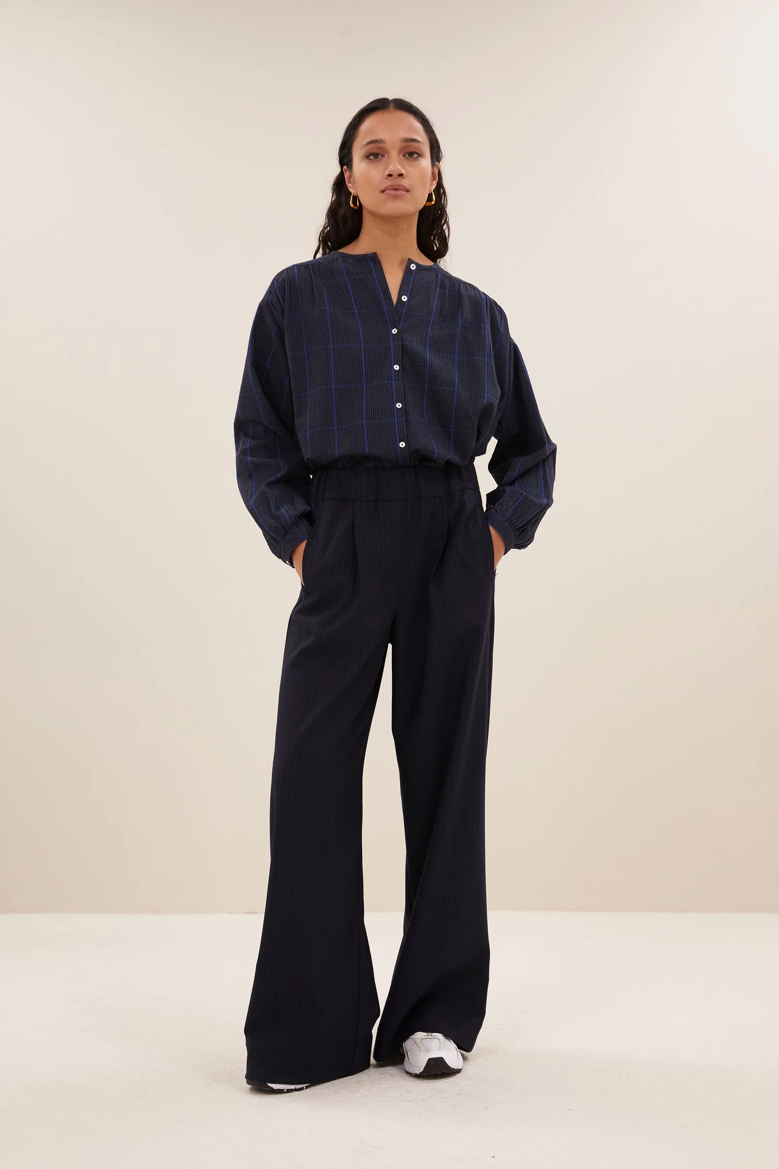 Dames broek blauw