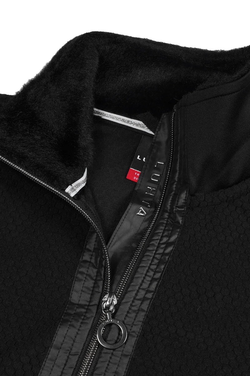 Wintersport dames fleece vest zwart