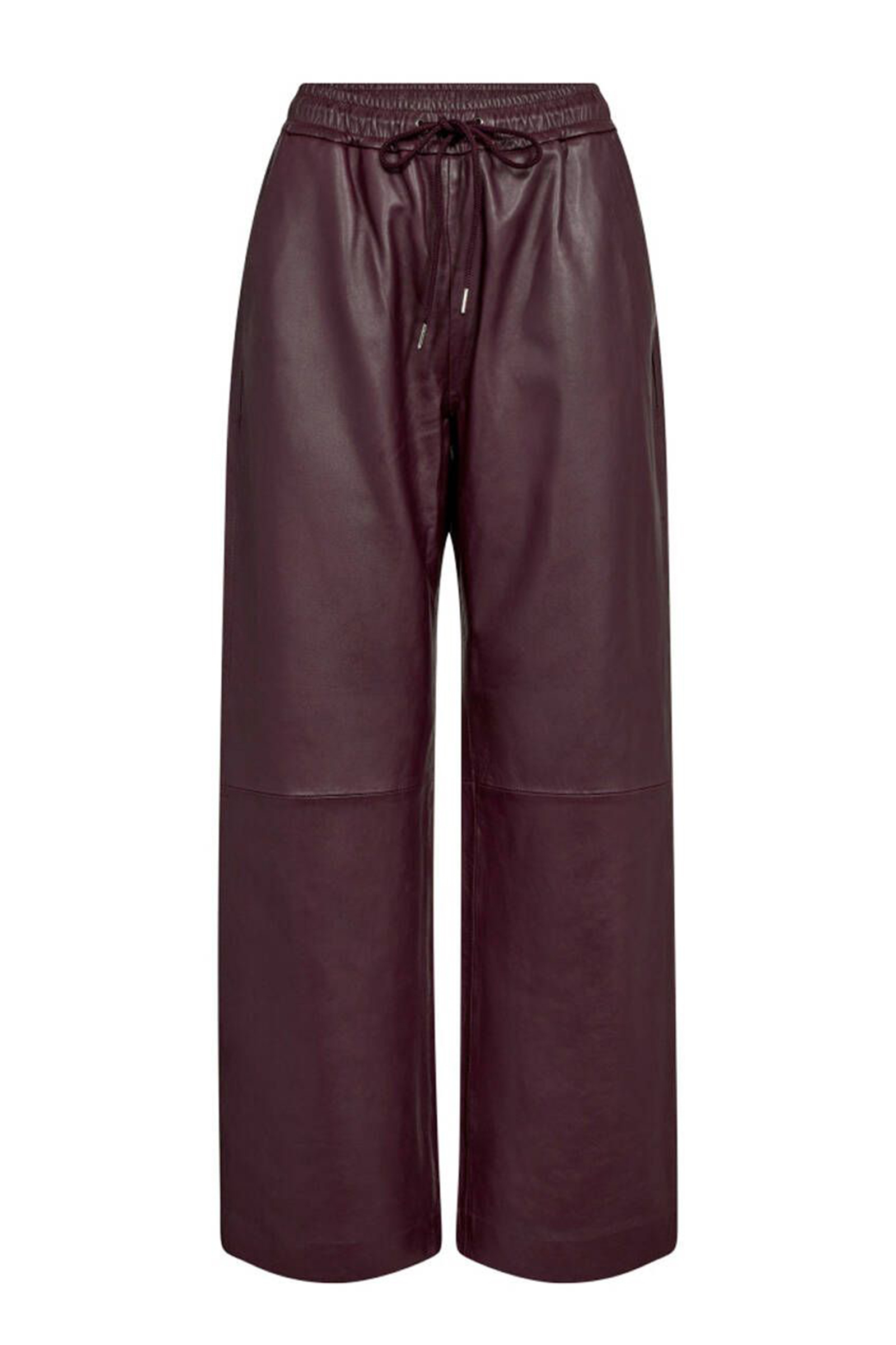 Dames leren broek paars