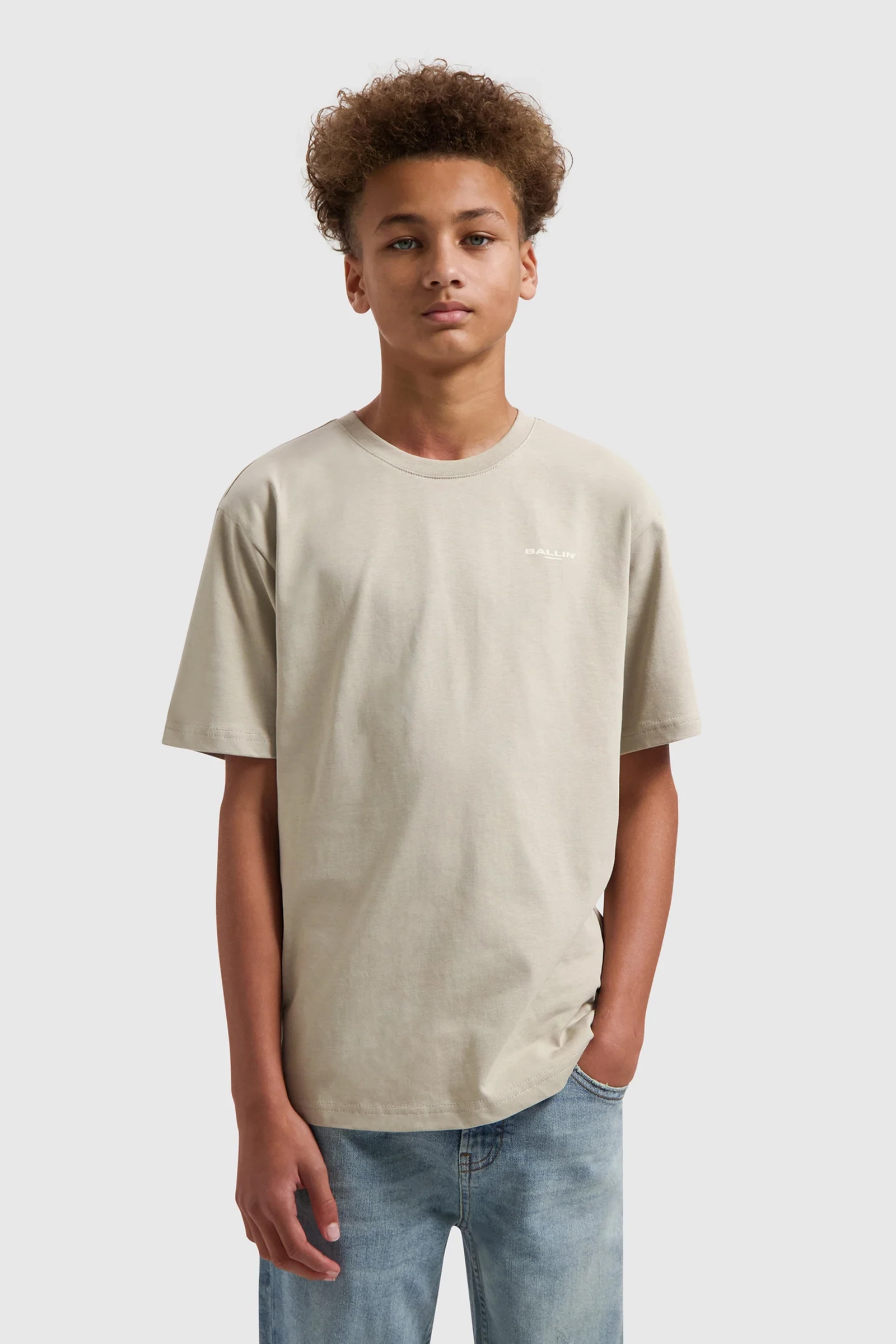 Jongens t-shirt korte mouw bruin