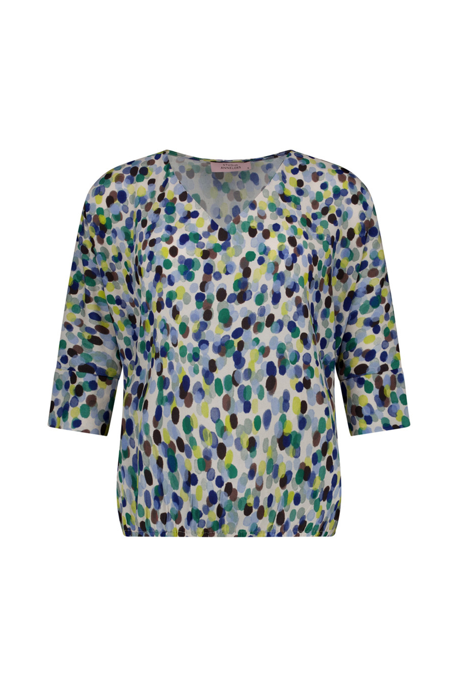 Dames blouse korte mouw groen