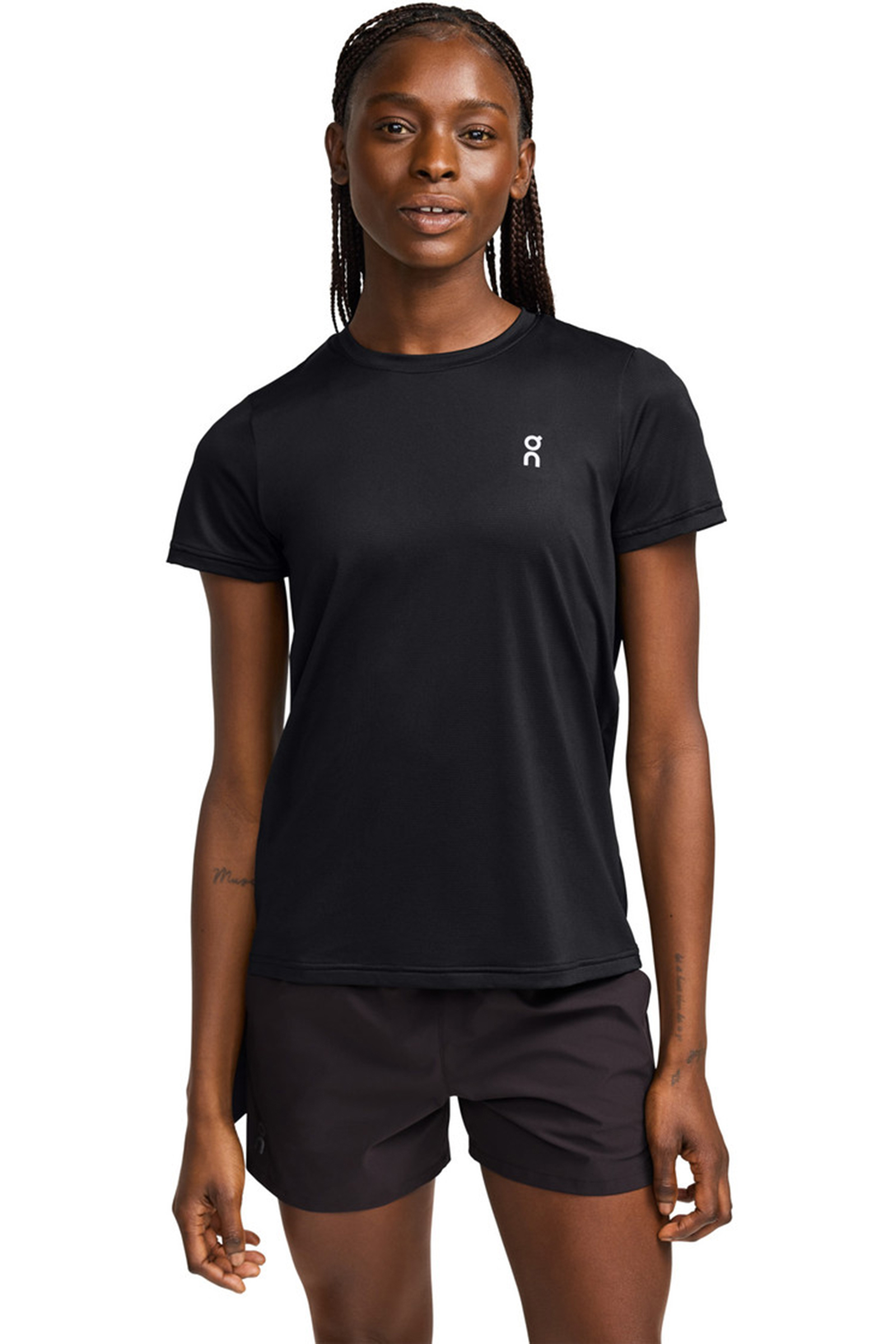 Running dames t-shirt km zwart