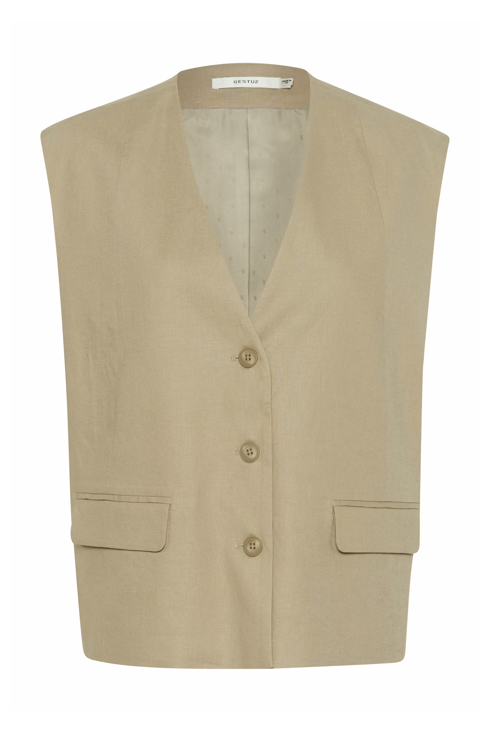 Dames gilet bruin
