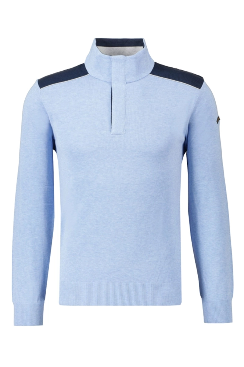 Paul & Shark Fresco Cotton Half Zip Sweater Blauw-1 1