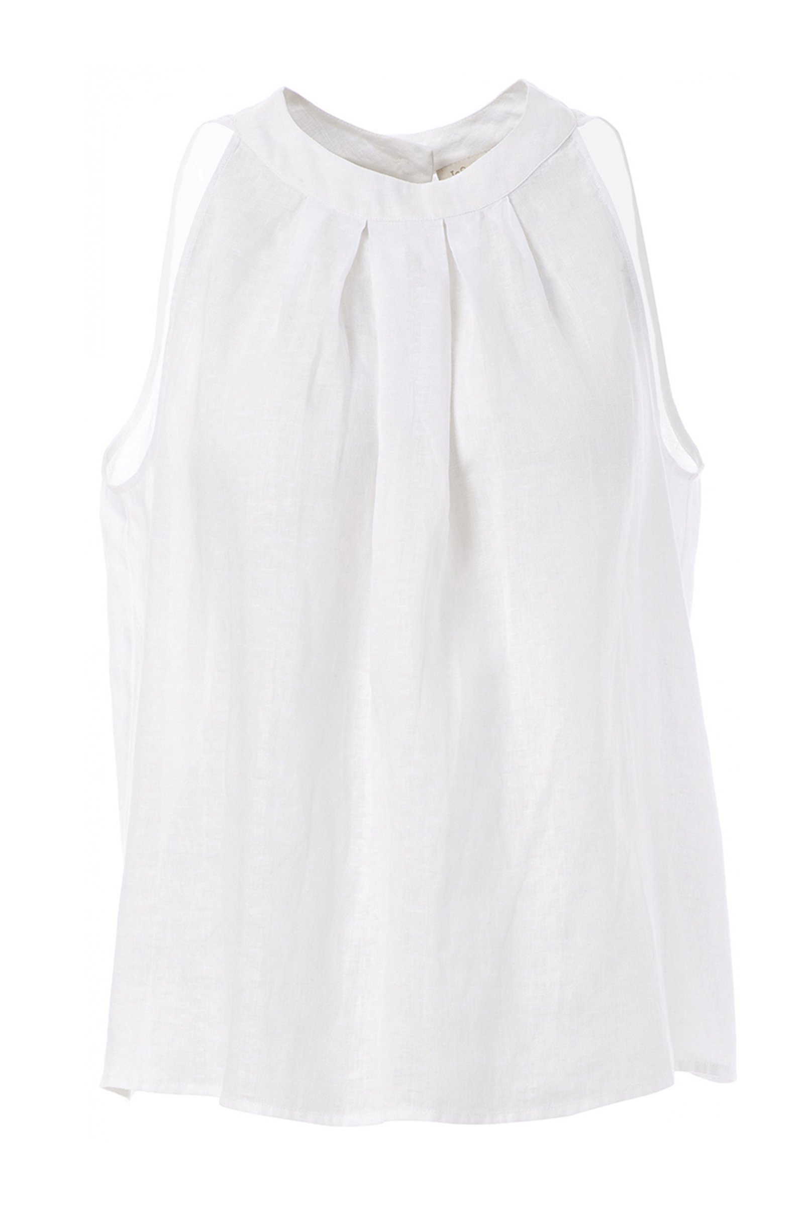 Dames blouse mouwloos wit