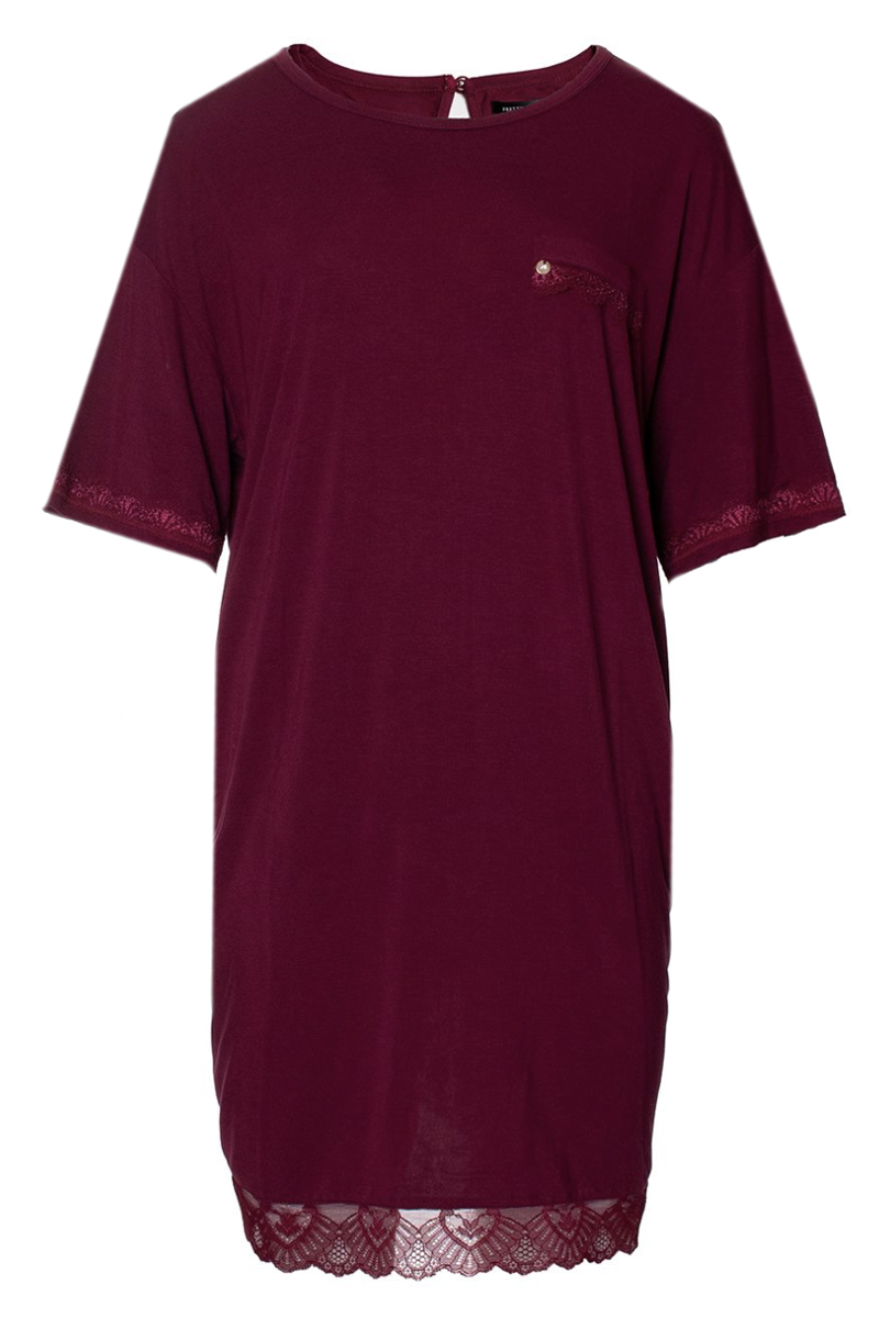 Nachtmode dames nachthemd   rood