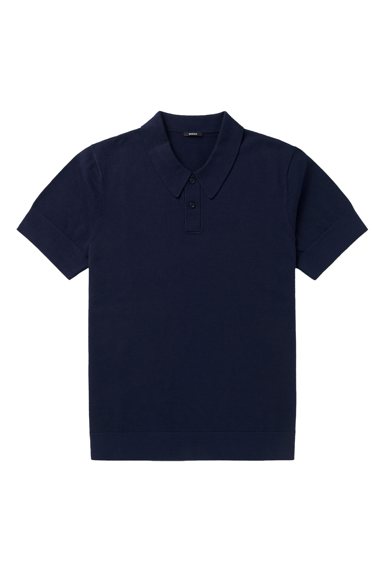 Heren polo korte mouw blauw